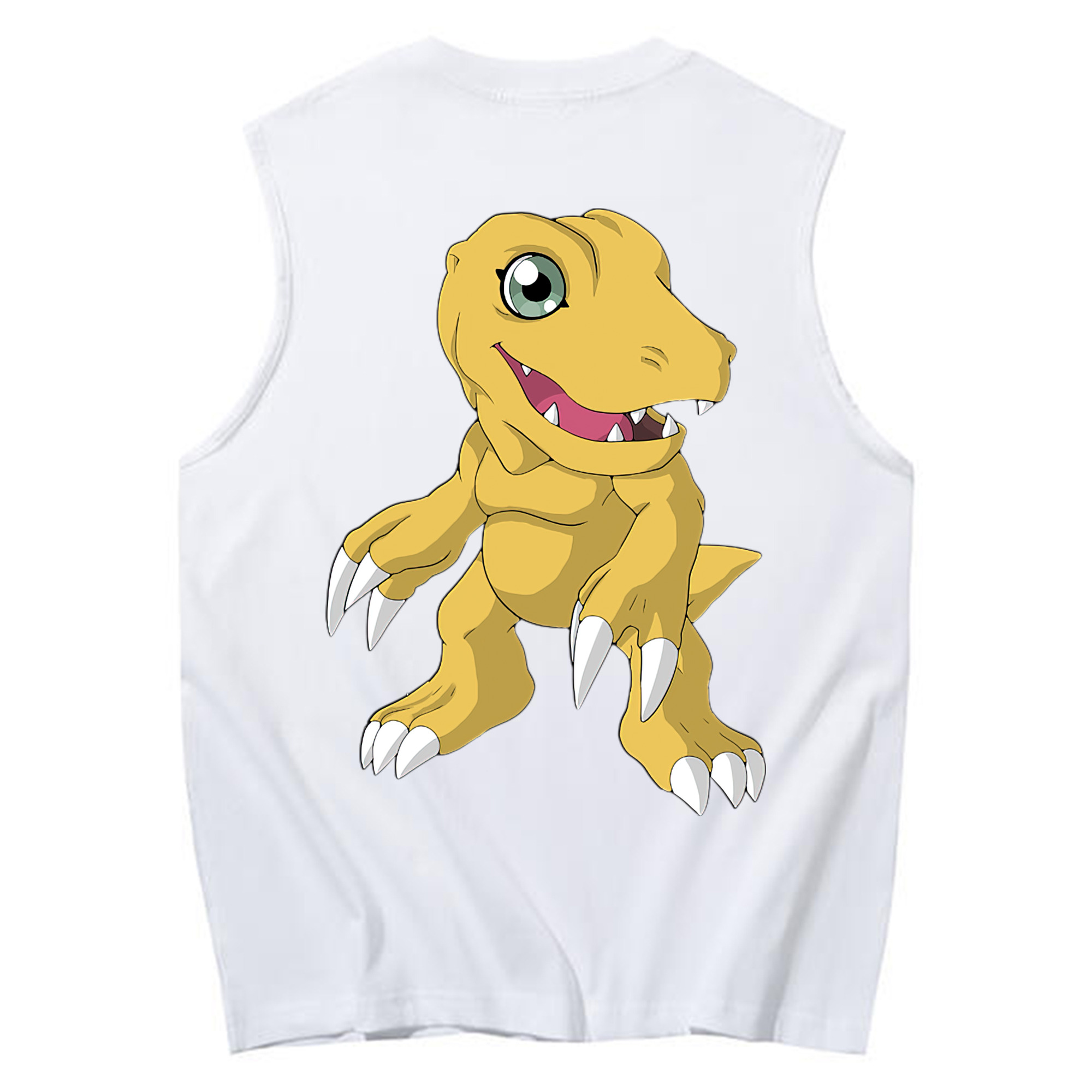 （画像用） Digimon デジタルモンスター/デジモン コットン100％タンクトップ（背面プリント）