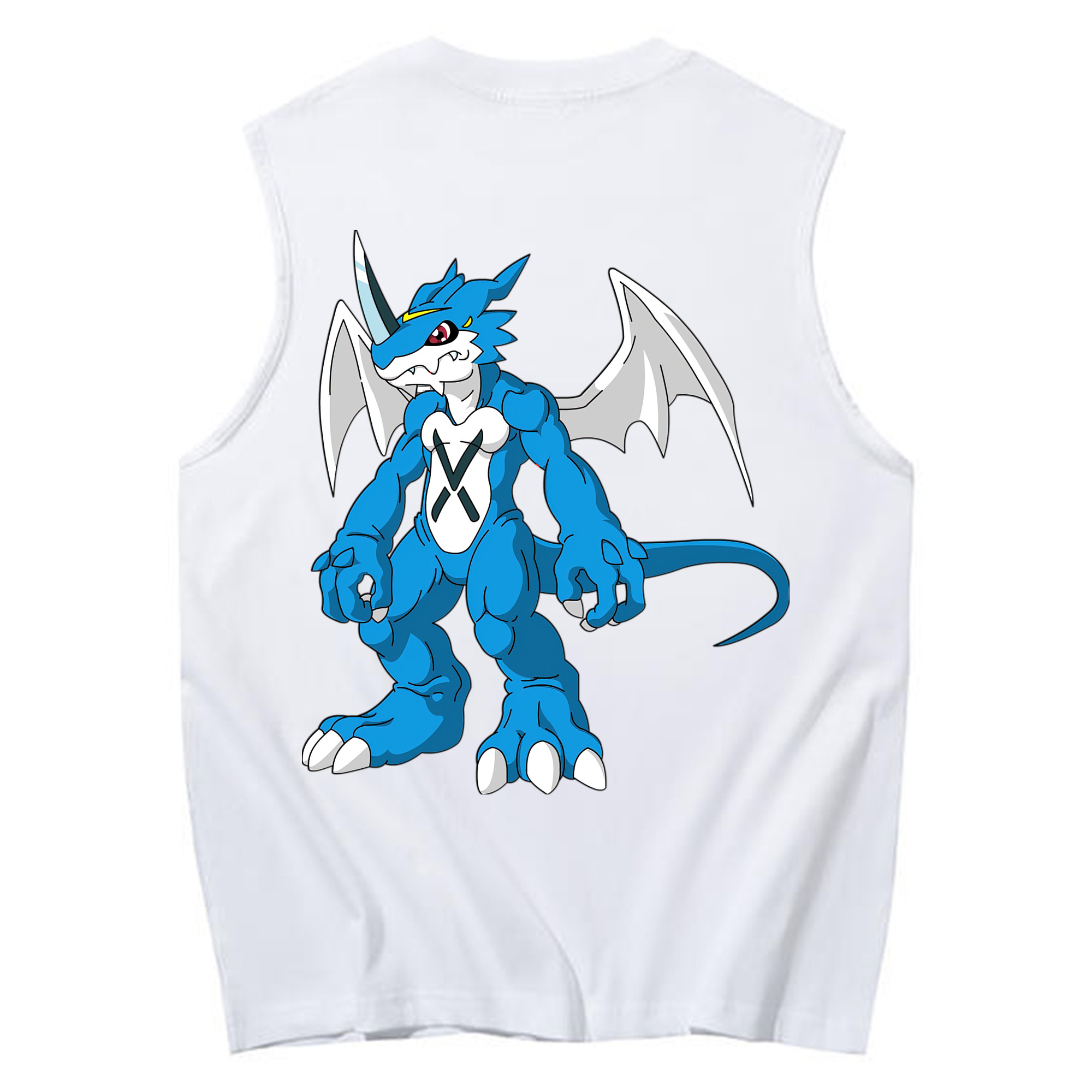 （画像用） Digimon デジタルモンスター/デジモン コットン100％タンクトップ（背面プリント）