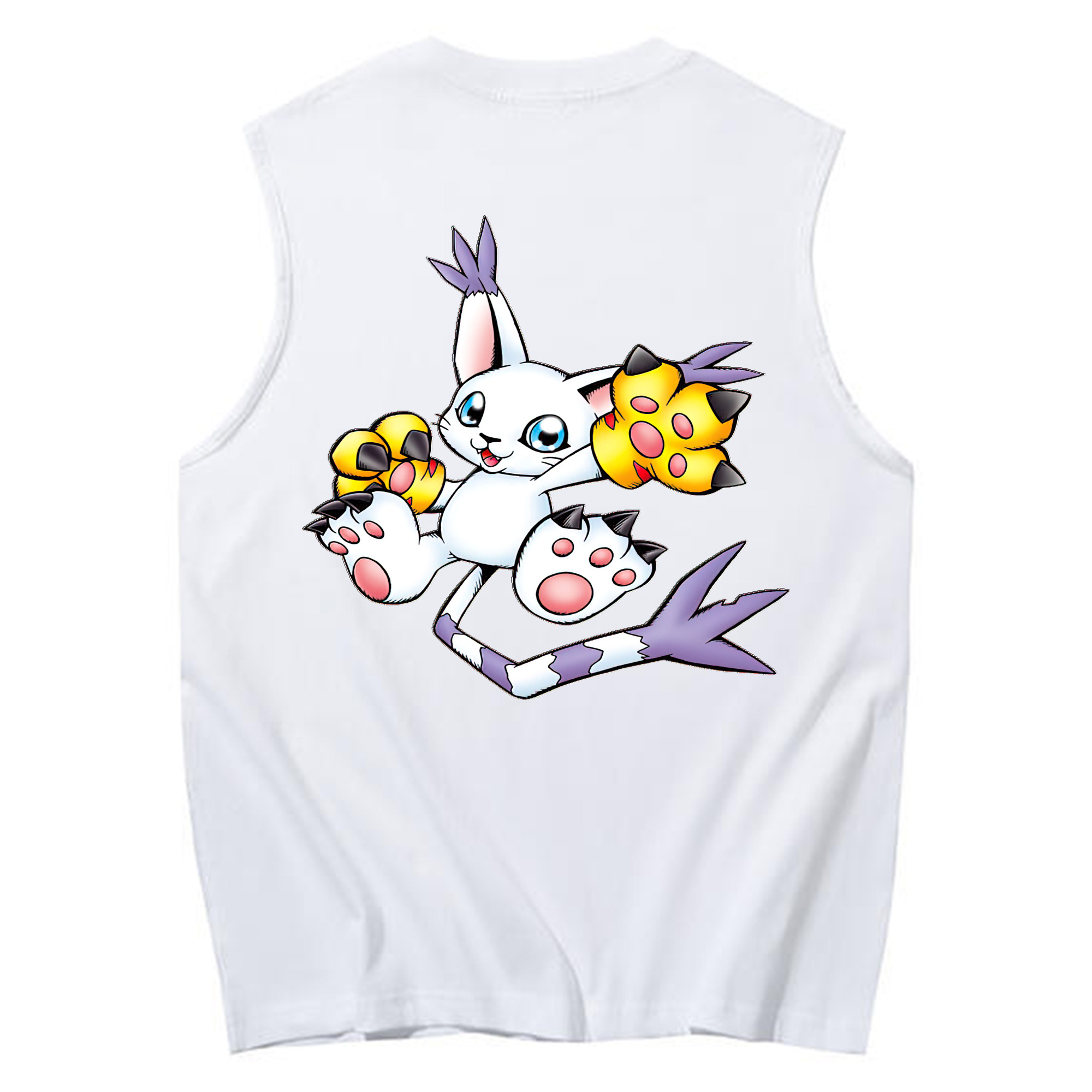 （画像用） Digimon デジタルモンスター/デジモン コットン100％タンクトップ（背面プリント）