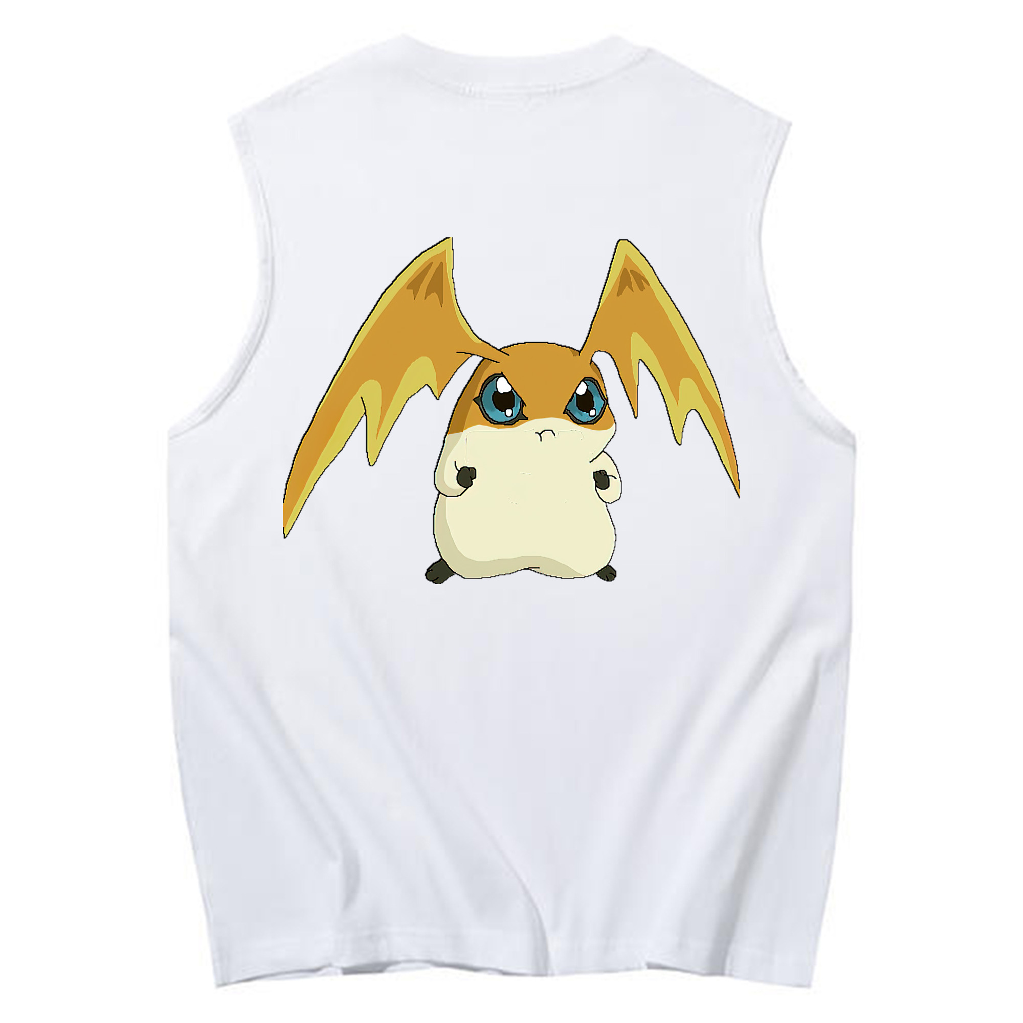 （画像用） Digimon デジタルモンスター/デジモン コットン100％タンクトップ（背面プリント）