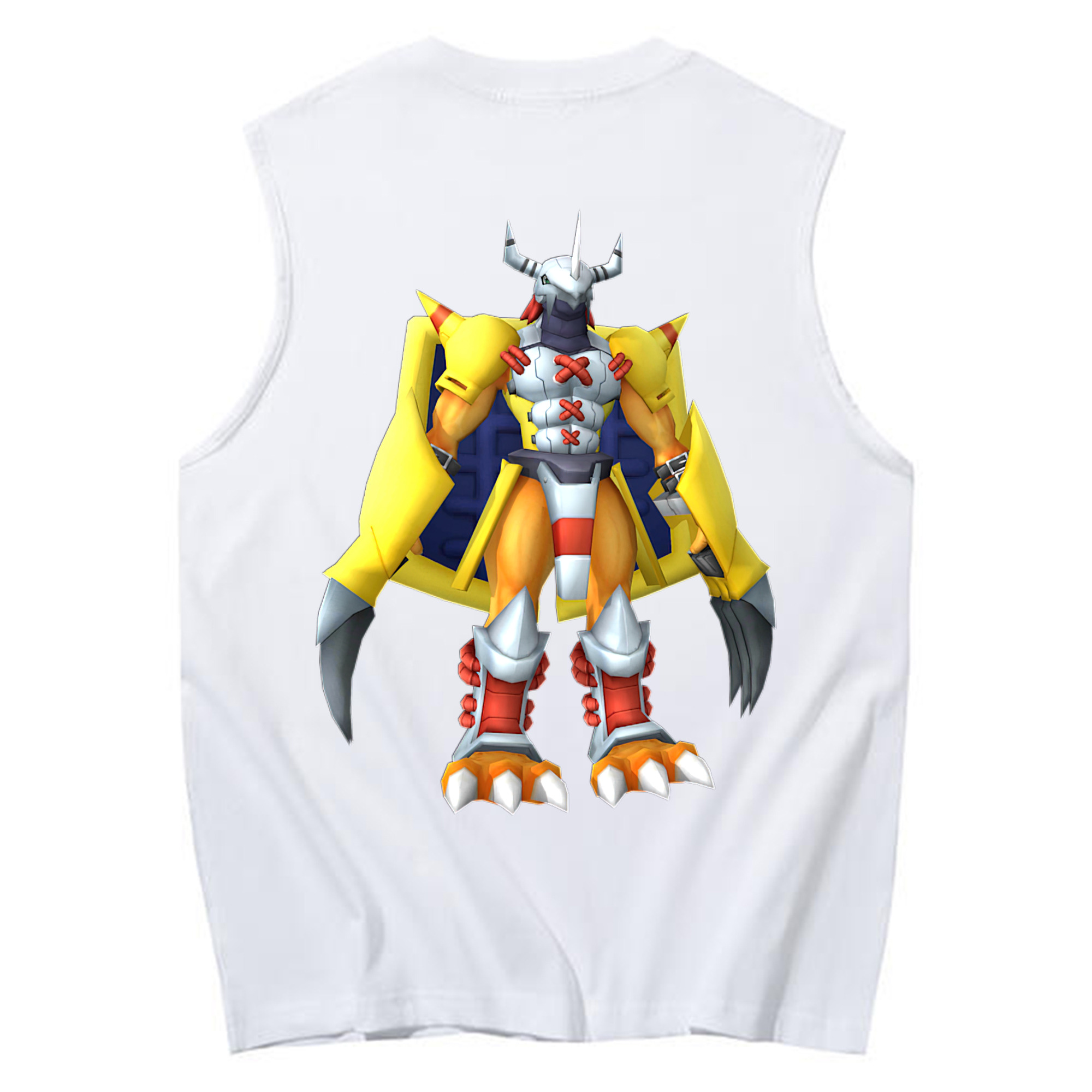 （画像用） Digimon デジタルモンスター/デジモン コットン100％タンクトップ（背面プリント）