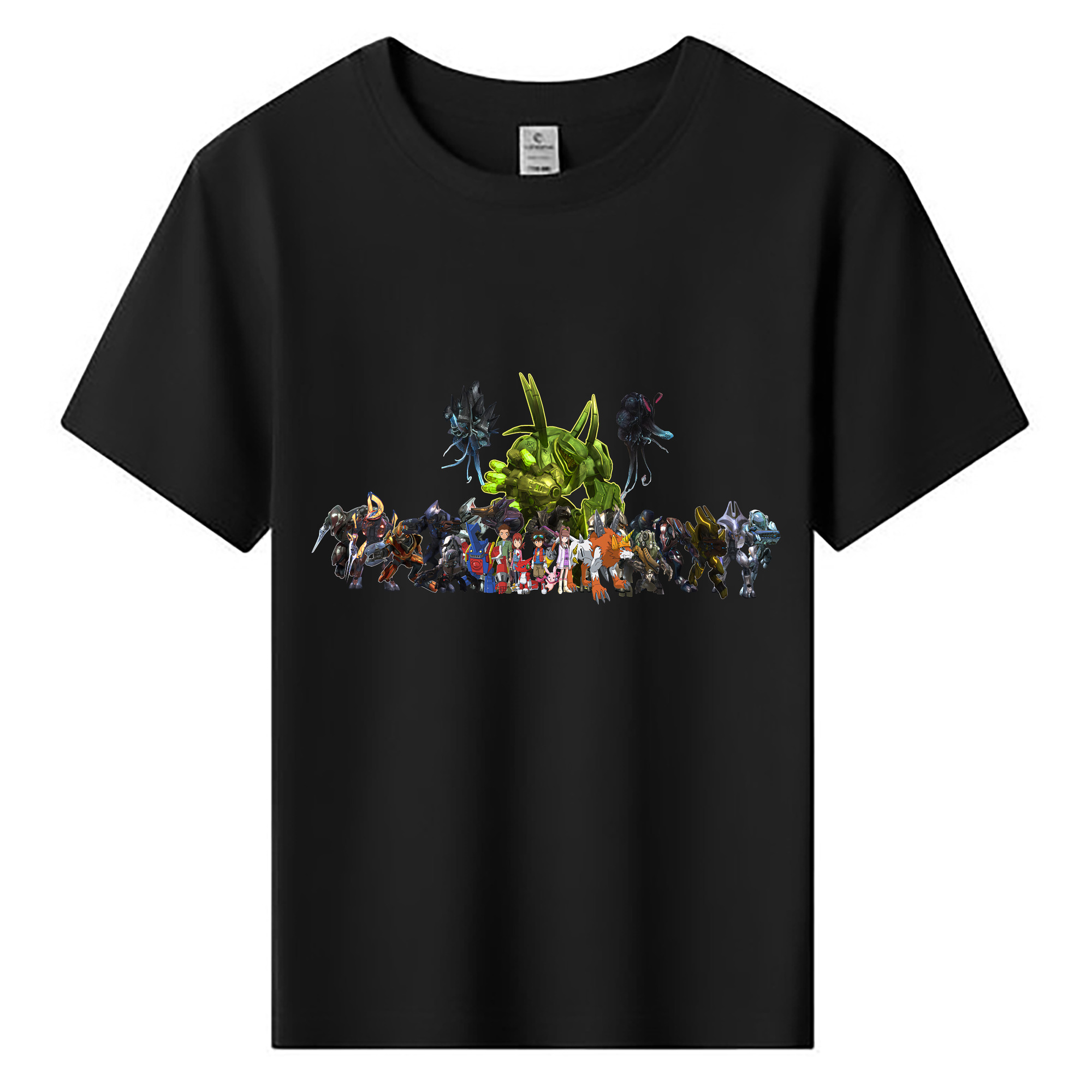 （画像用） Digimon デジタルモンスター/デジモン 綿100％キッズTシャツ（フロントプリント）