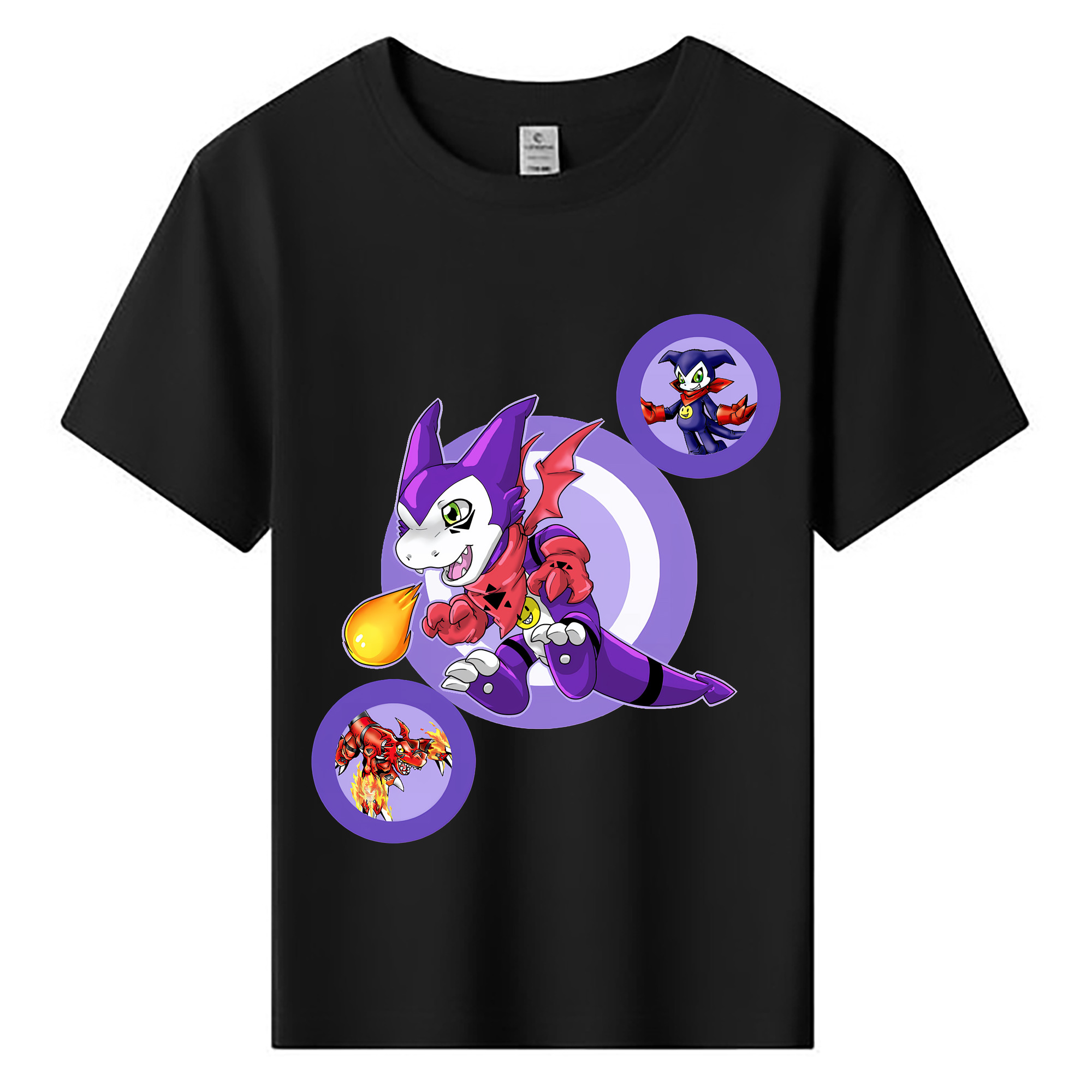（画像用） Digimon デジタルモンスター/デジモン 綿100％キッズTシャツ（フロントプリント）