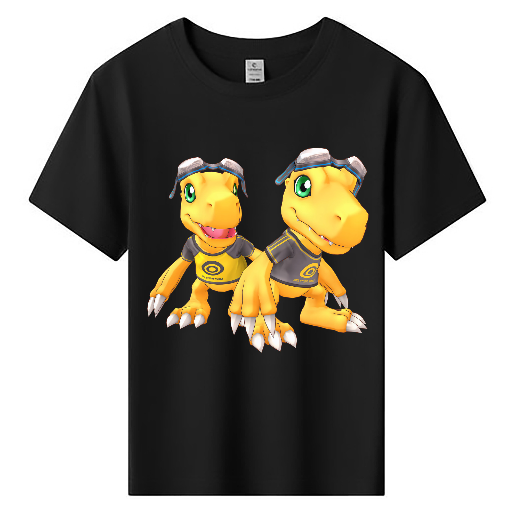 （画像用） Digimon デジタルモンスター/デジモン 綿100％キッズTシャツ（フロントプリント）