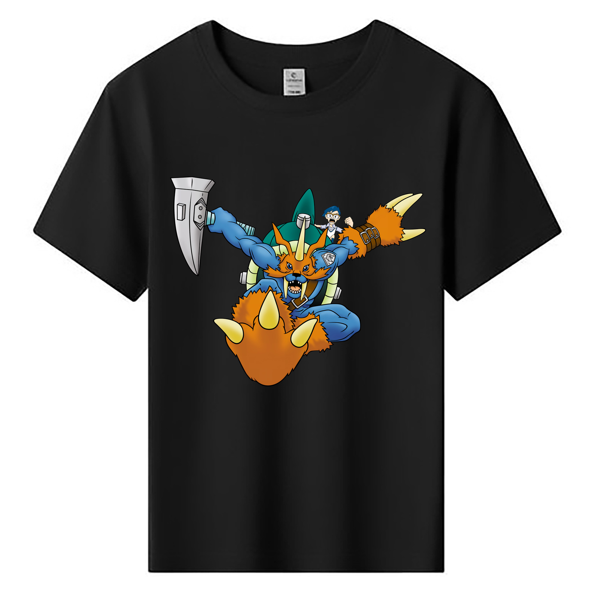 （画像用） Digimon デジタルモンスター/デジモン 綿100％キッズTシャツ（フロントプリント）
