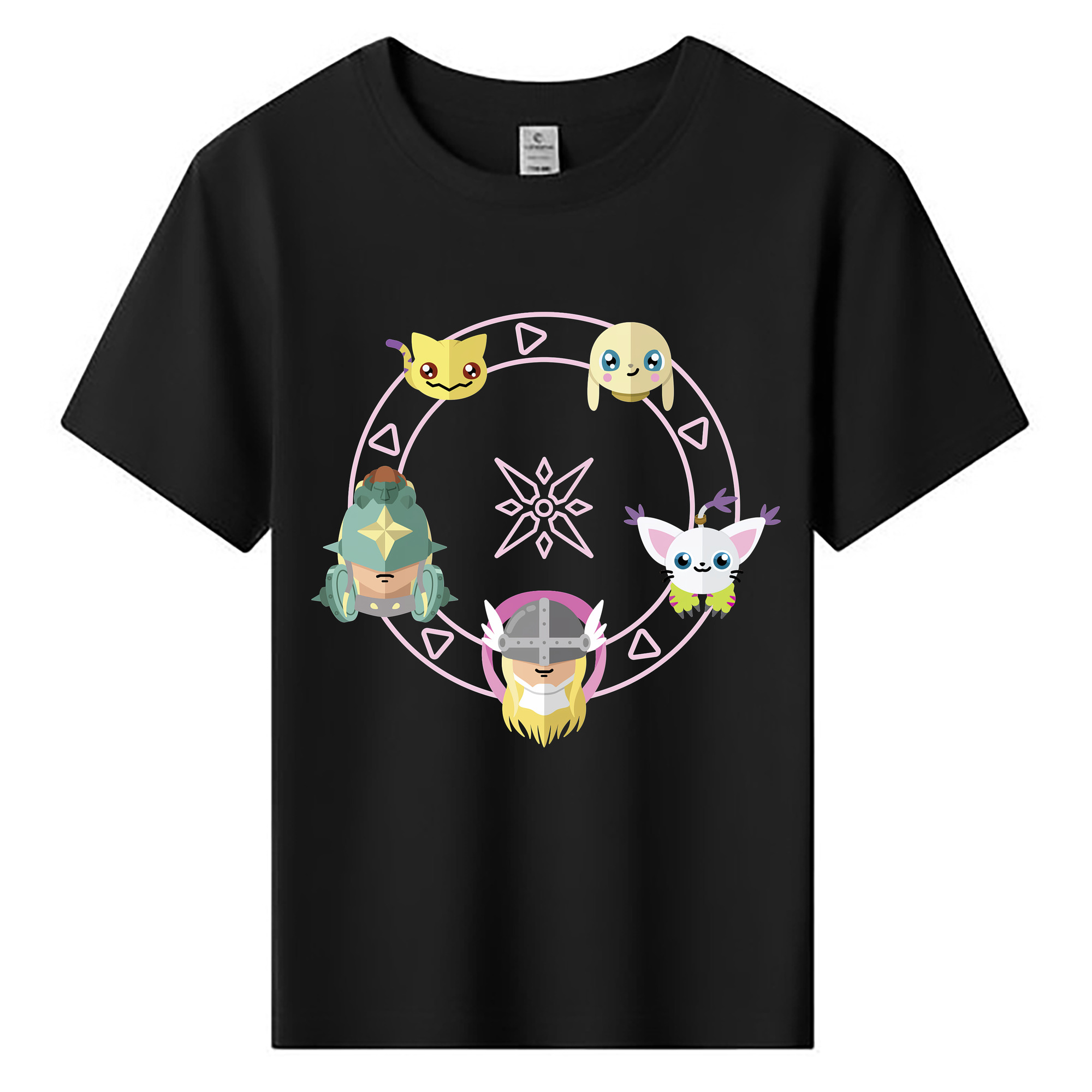 （画像用） Digimon デジタルモンスター/デジモン 綿100％キッズTシャツ（フロントプリント）