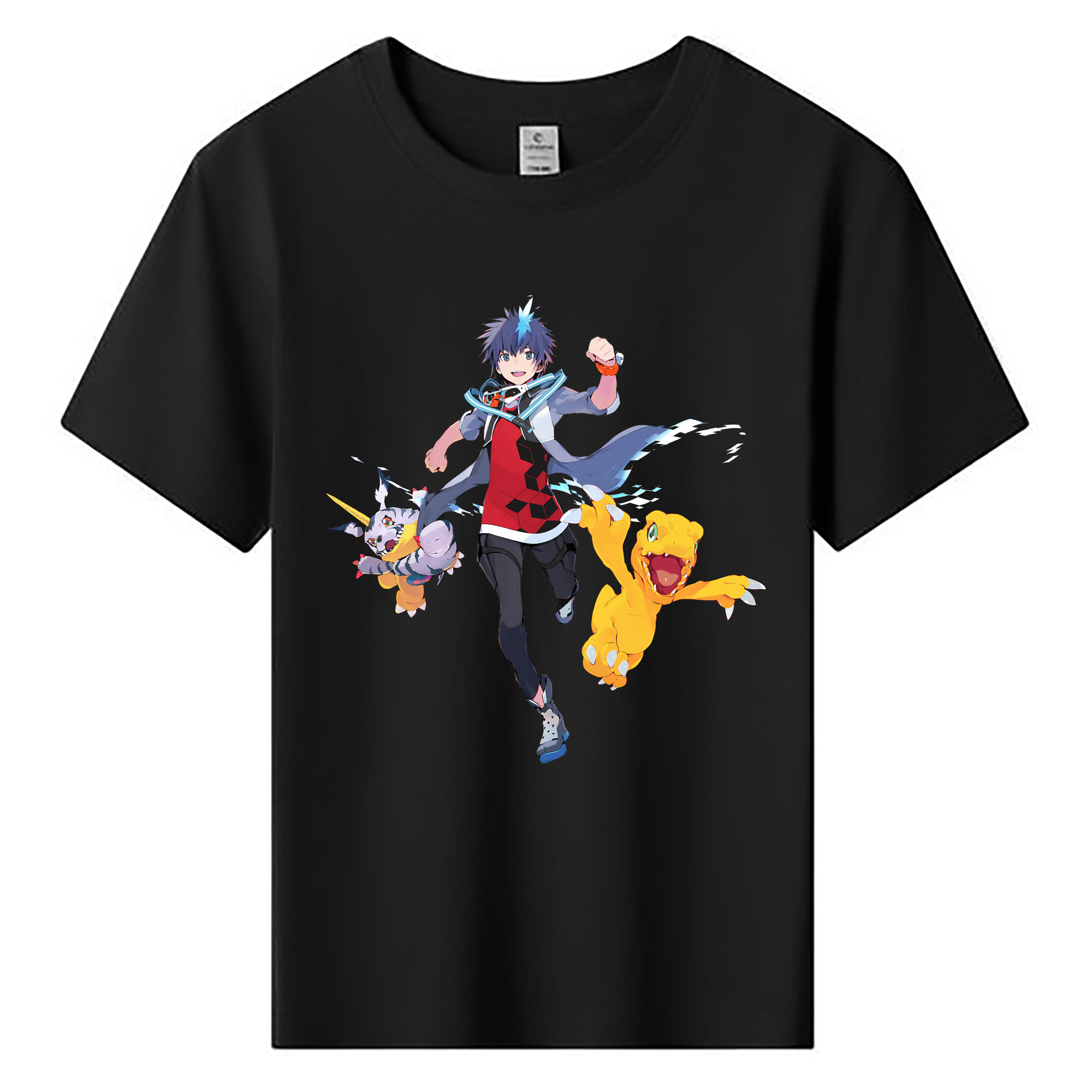 （画像用） Digimon デジタルモンスター/デジモン 綿100％キッズTシャツ（フロントプリント）