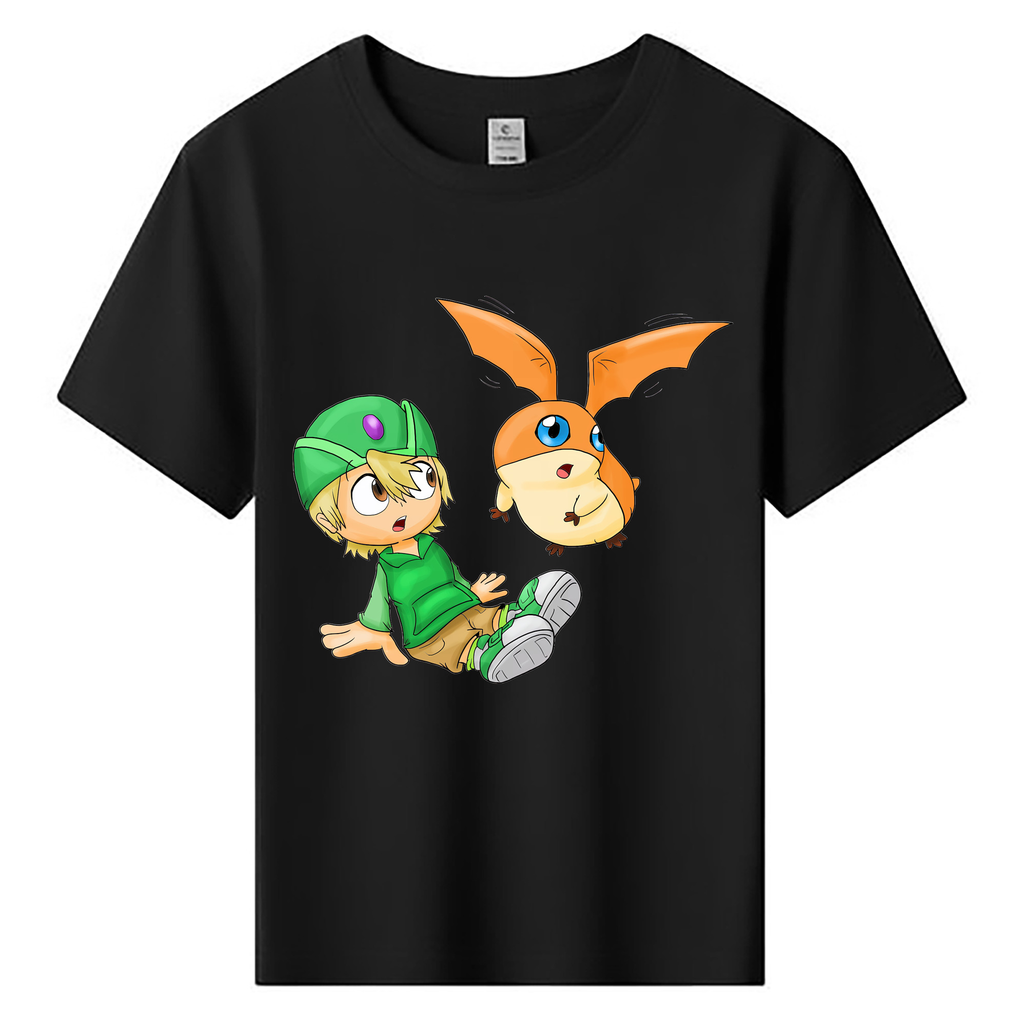（画像用） Digimon デジタルモンスター/デジモン 綿100％キッズTシャツ（フロントプリント）