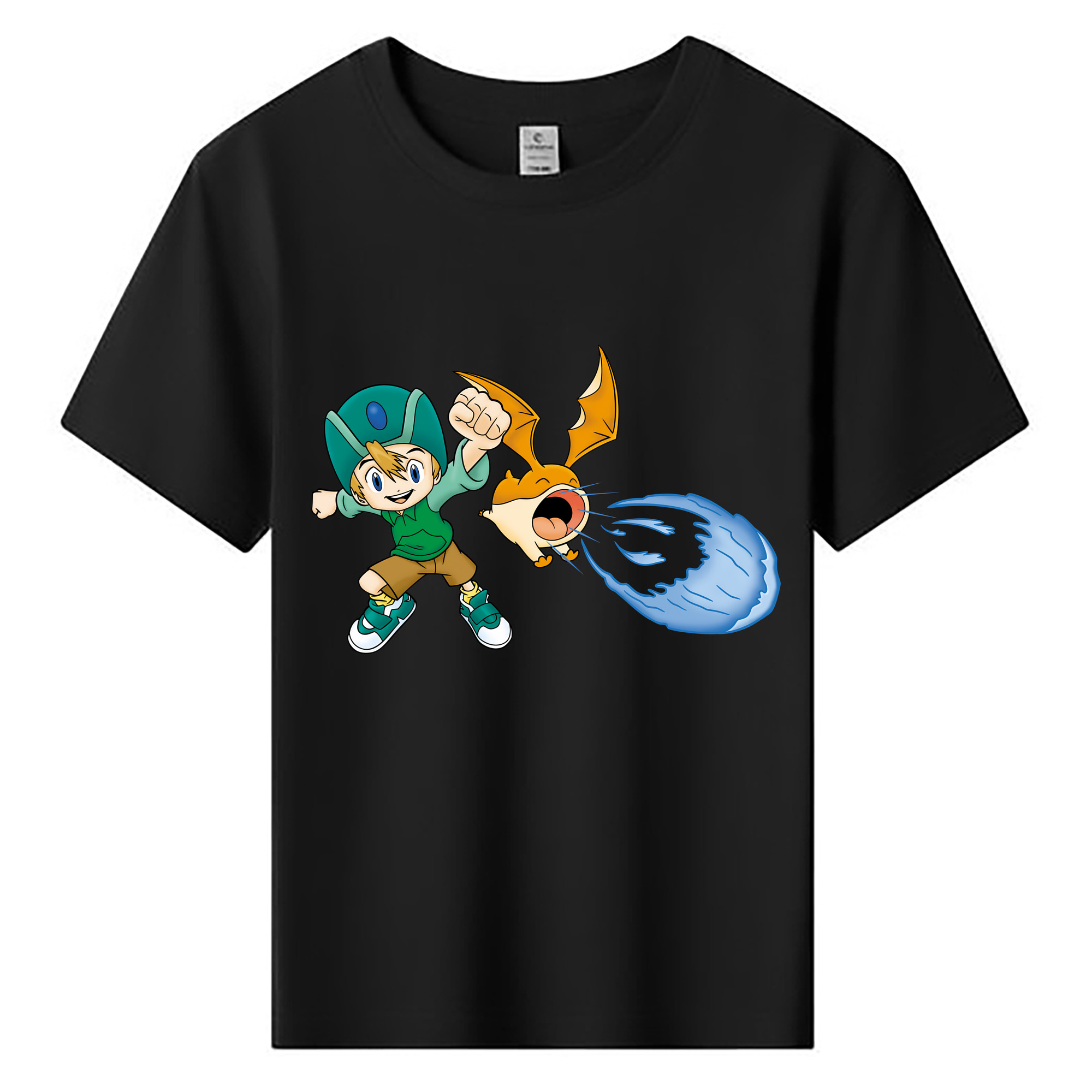 （画像用） Digimon デジタルモンスター/デジモン 綿100％キッズTシャツ（フロントプリント）