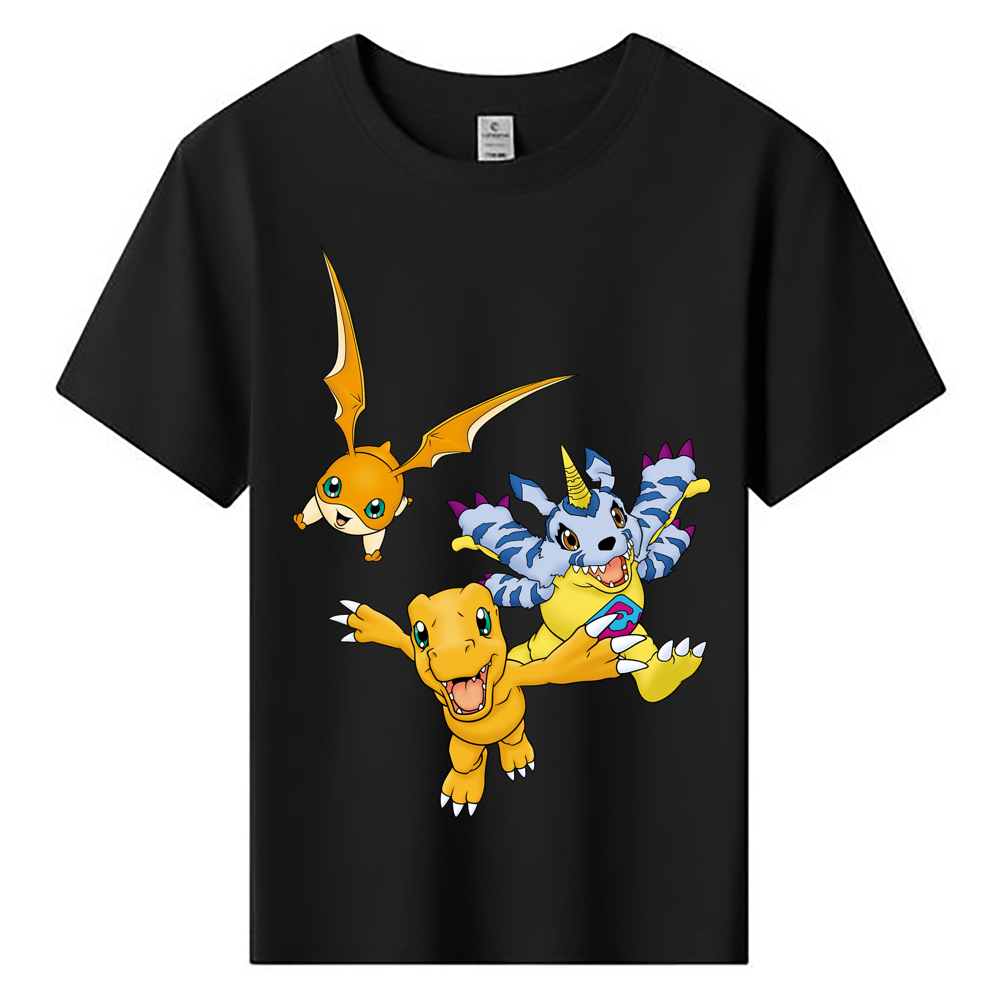 （画像用） Digimon デジタルモンスター/デジモン 綿100％キッズTシャツ（フロントプリント）