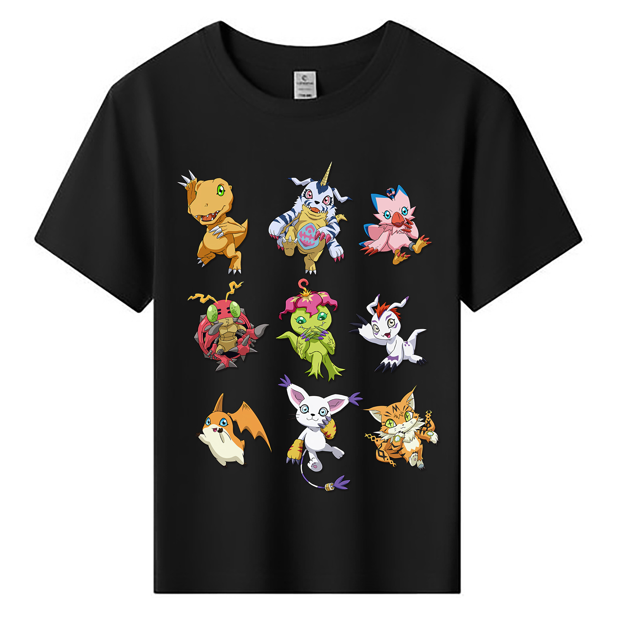 （画像用） Digimon デジタルモンスター/デジモン 綿100％キッズTシャツ（フロントプリント）