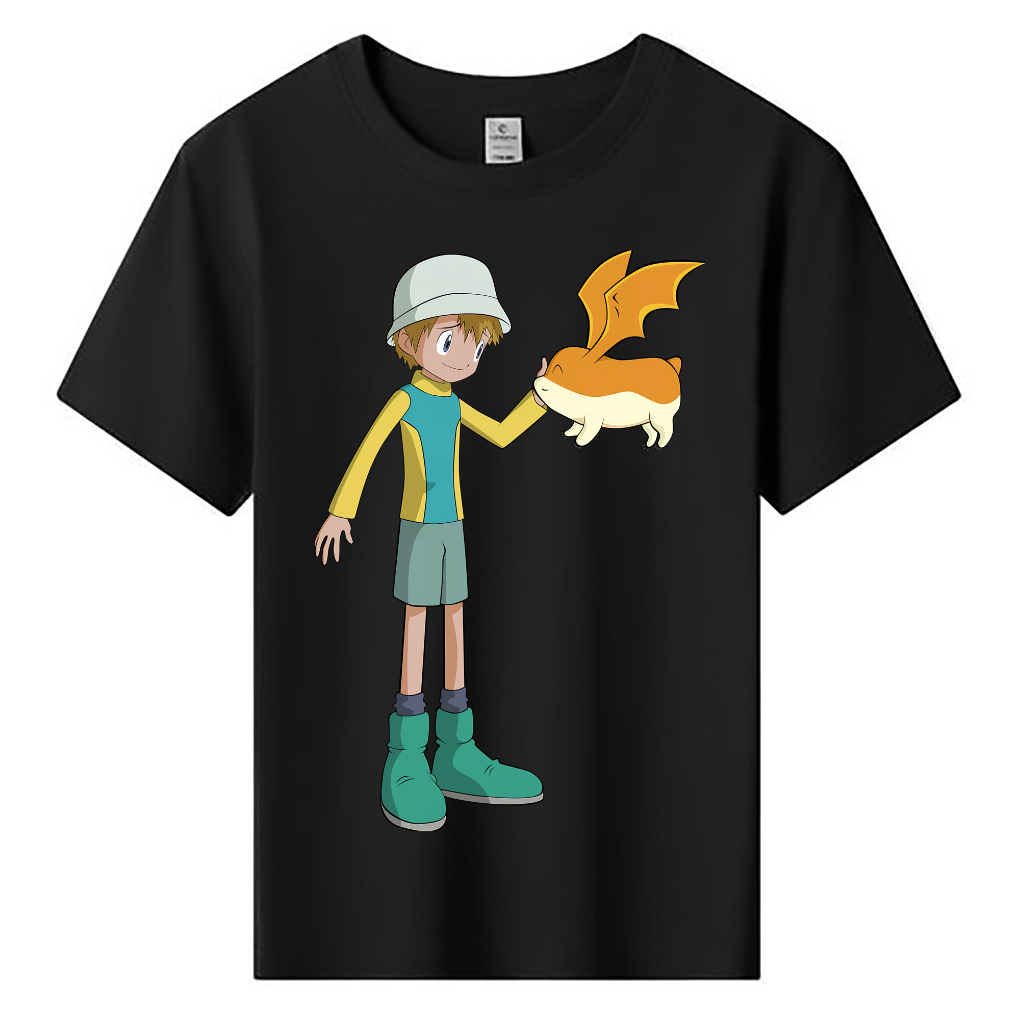 （画像用） Digimon デジタルモンスター/デジモン 綿100％キッズTシャツ（フロントプリント）