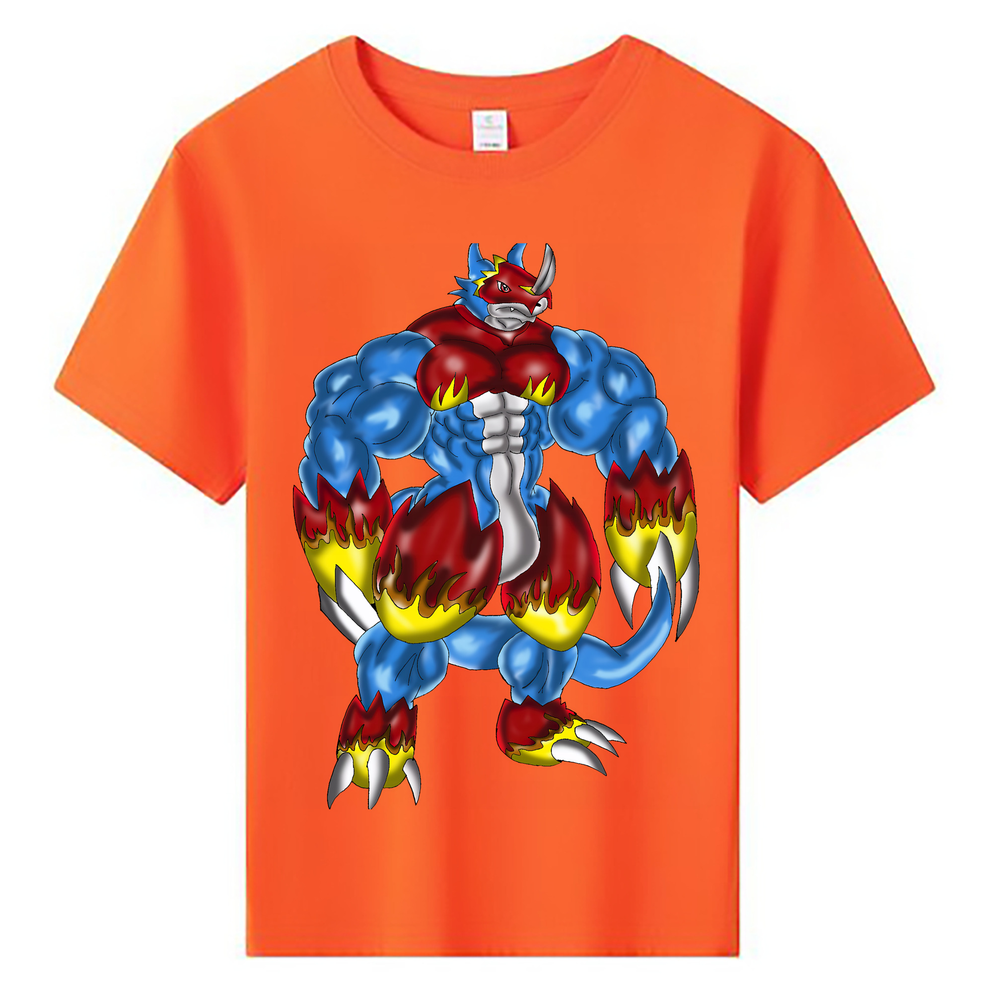 （画像用） Digimon デジタルモンスター/デジモン 綿100％キッズTシャツ（フロントプリント）
