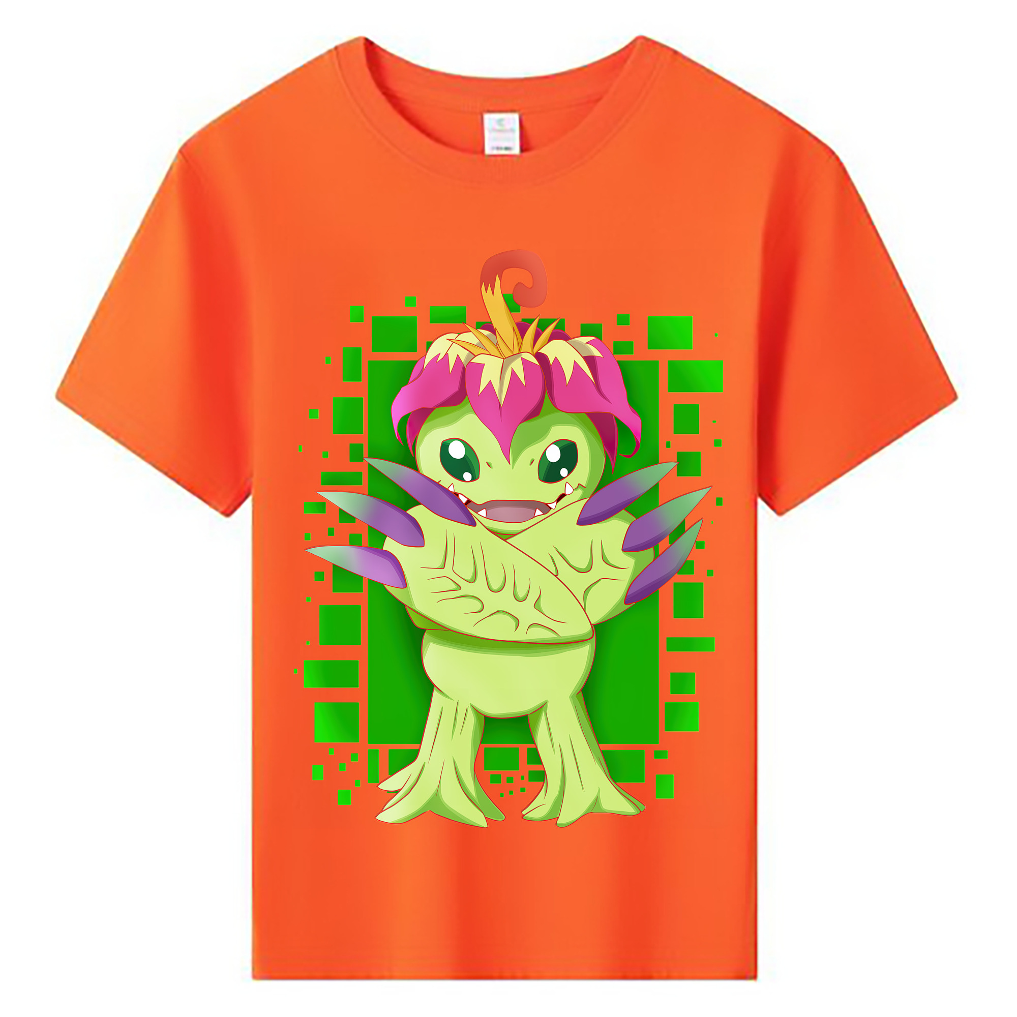（画像用） Digimon デジタルモンスター/デジモン 綿100％キッズTシャツ（フロントプリント）