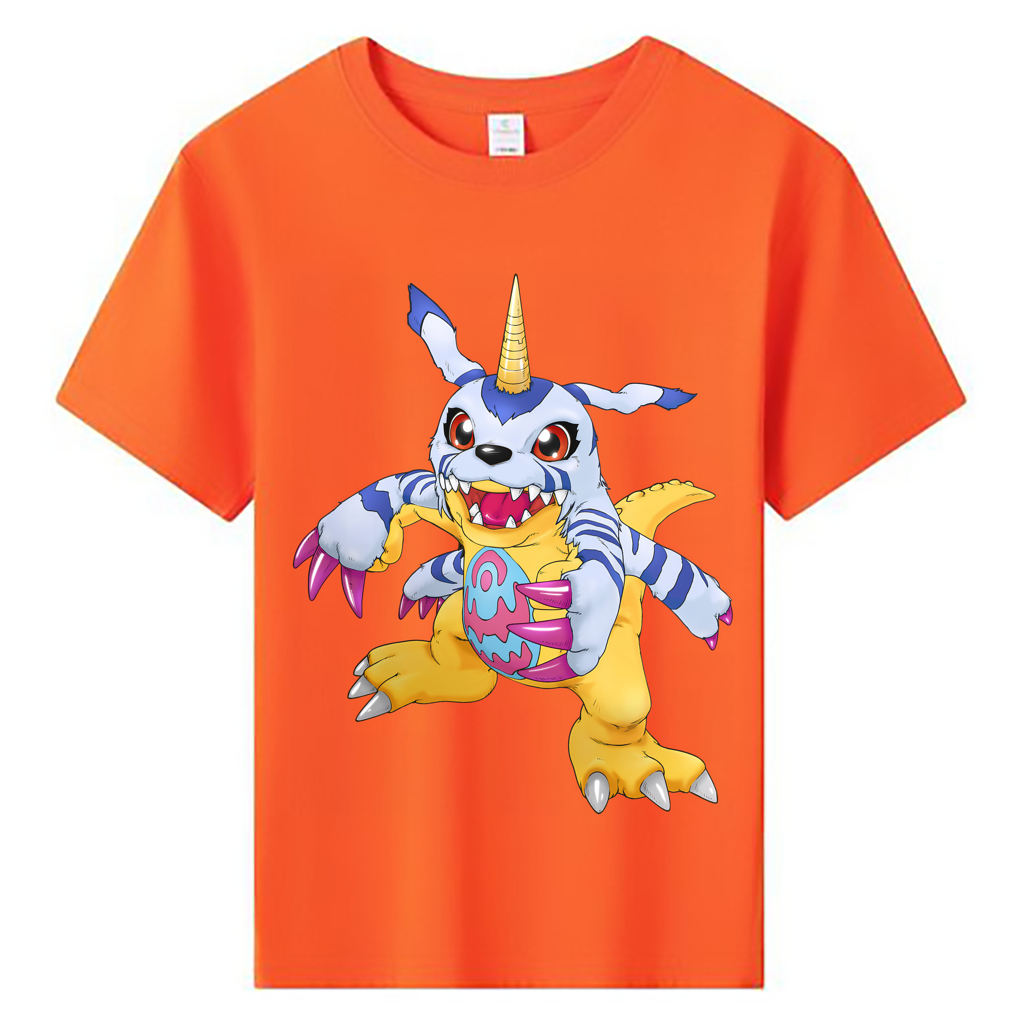 （画像用） Digimon デジタルモンスター/デジモン 綿100％キッズTシャツ（フロントプリント）