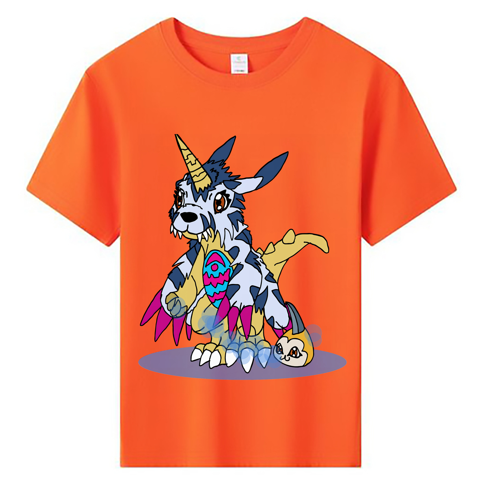（画像用） Digimon デジタルモンスター/デジモン 綿100％キッズTシャツ（フロントプリント）