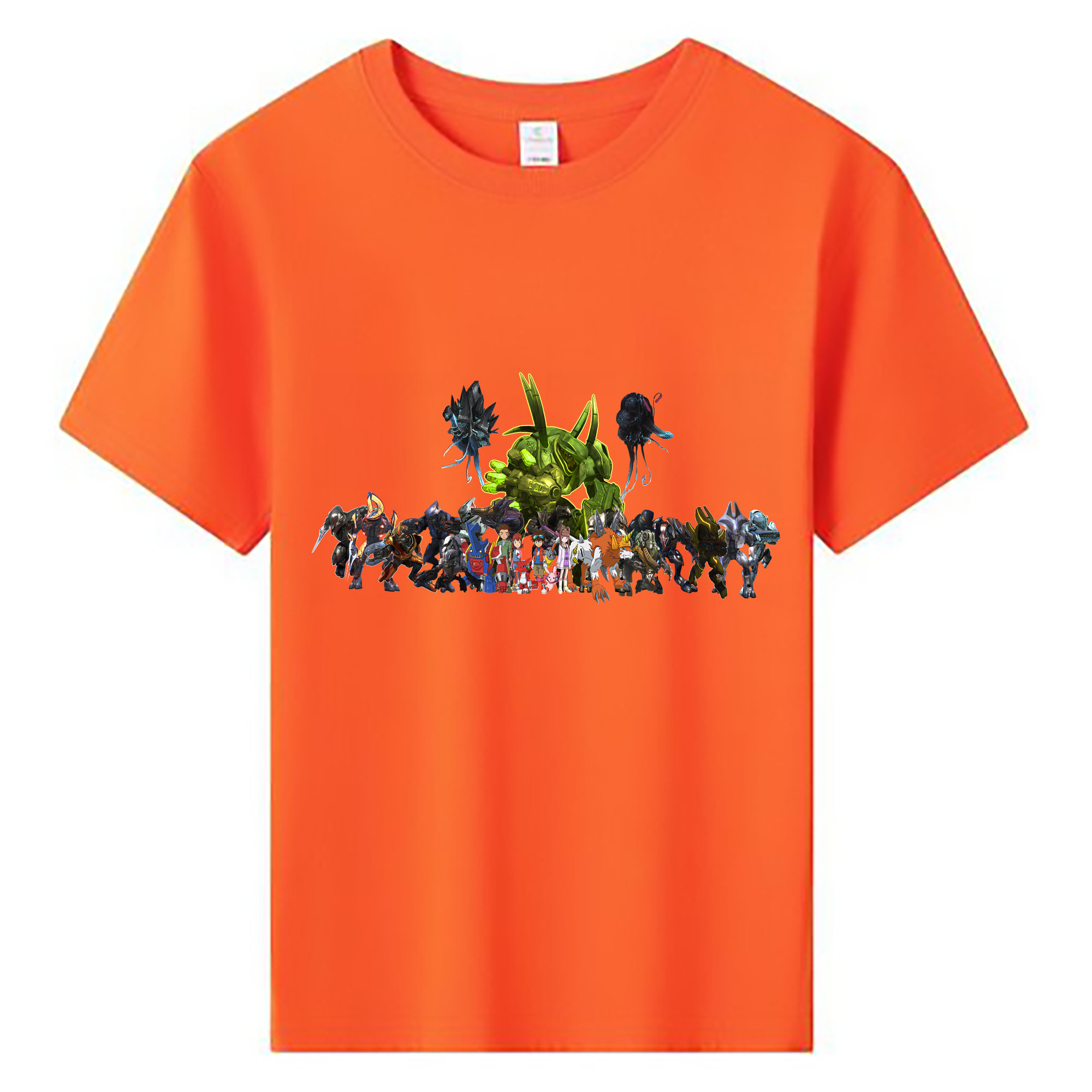 （画像用） Digimon デジタルモンスター/デジモン 綿100％キッズTシャツ（フロントプリント）