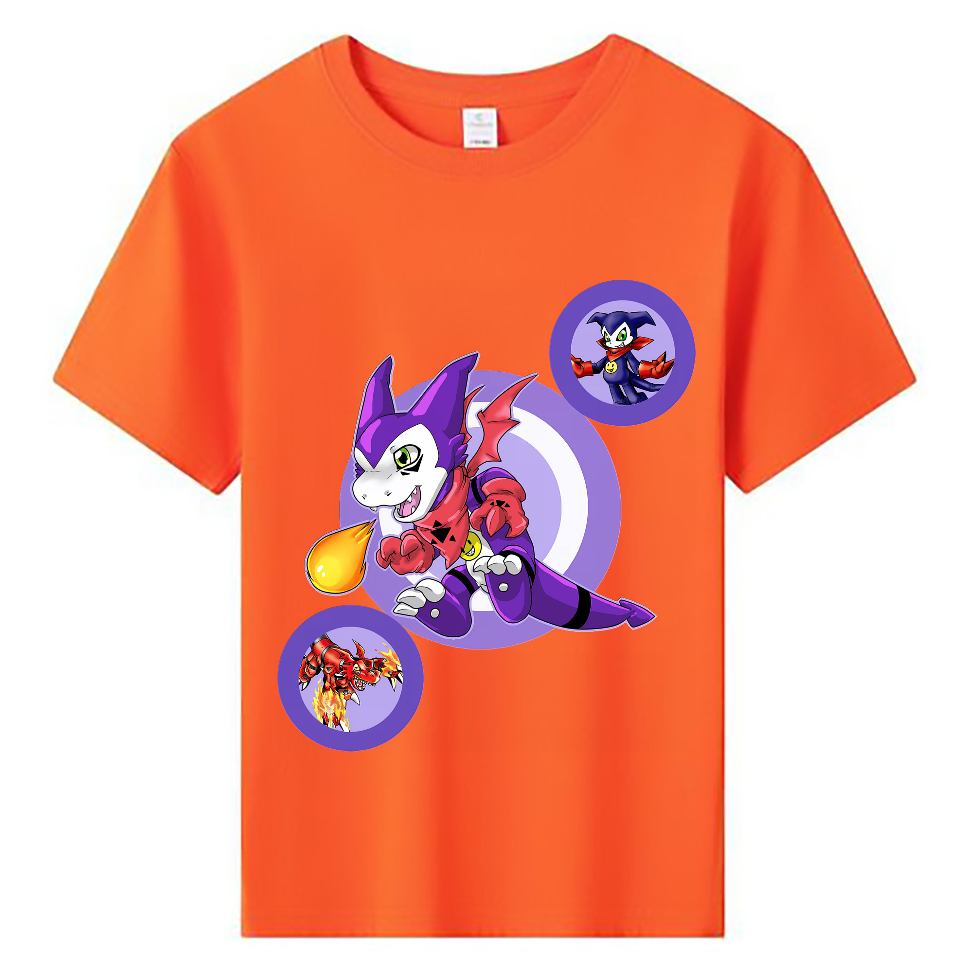 （画像用） Digimon デジタルモンスター/デジモン 綿100％キッズTシャツ（フロントプリント）
