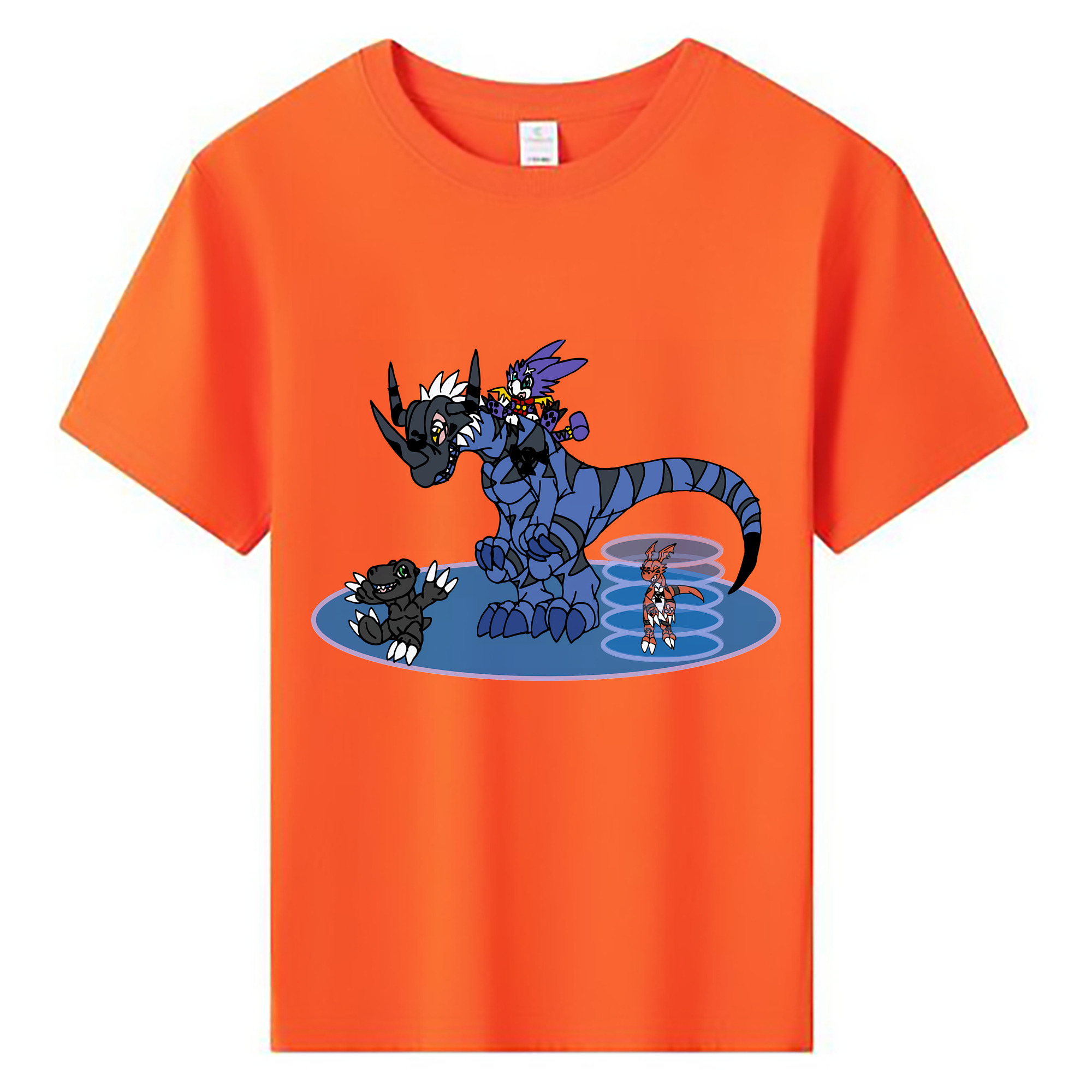 （画像用） Digimon デジタルモンスター/デジモン 綿100％キッズTシャツ（フロントプリント）