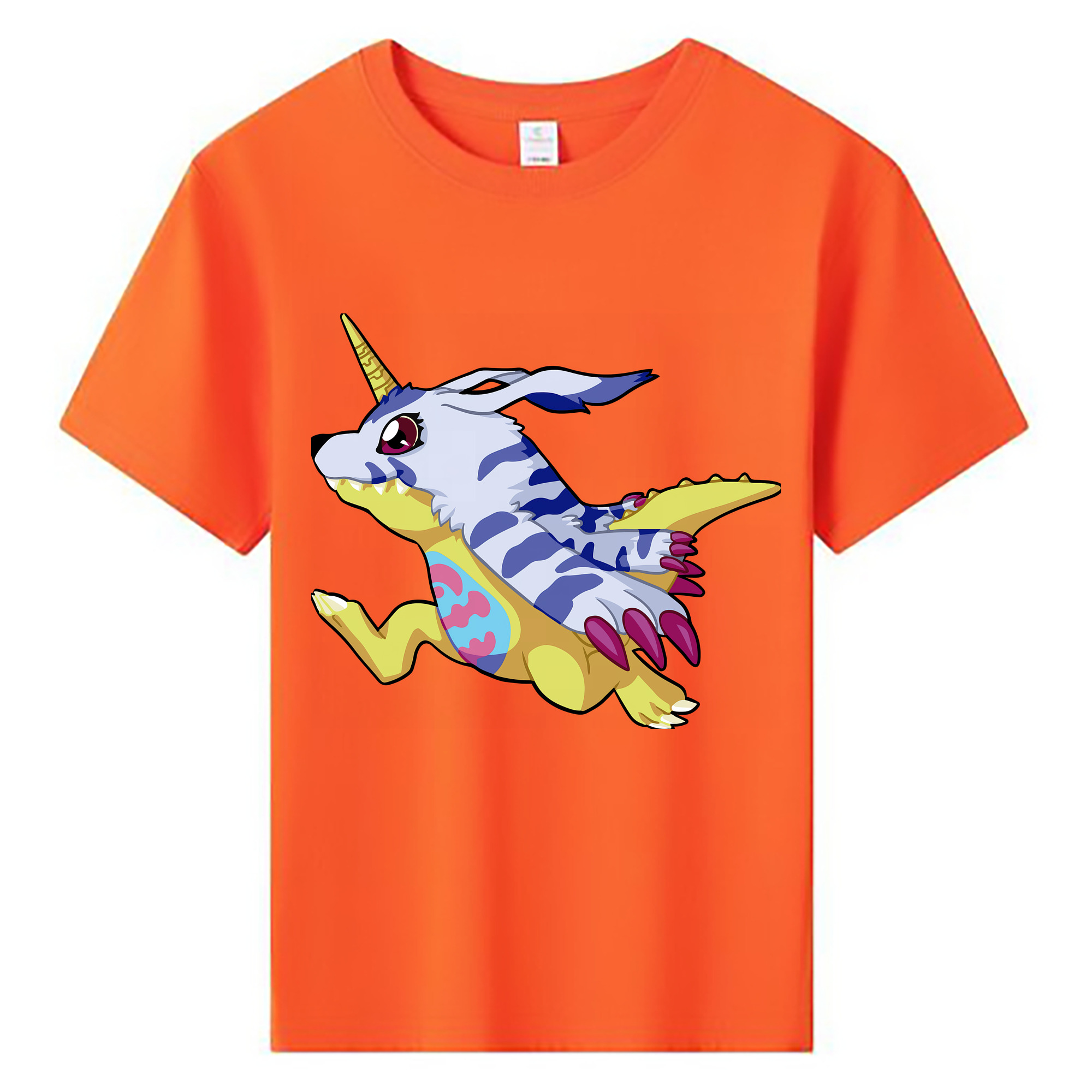 （画像用） Digimon デジタルモンスター/デジモン 綿100％キッズTシャツ（フロントプリント）