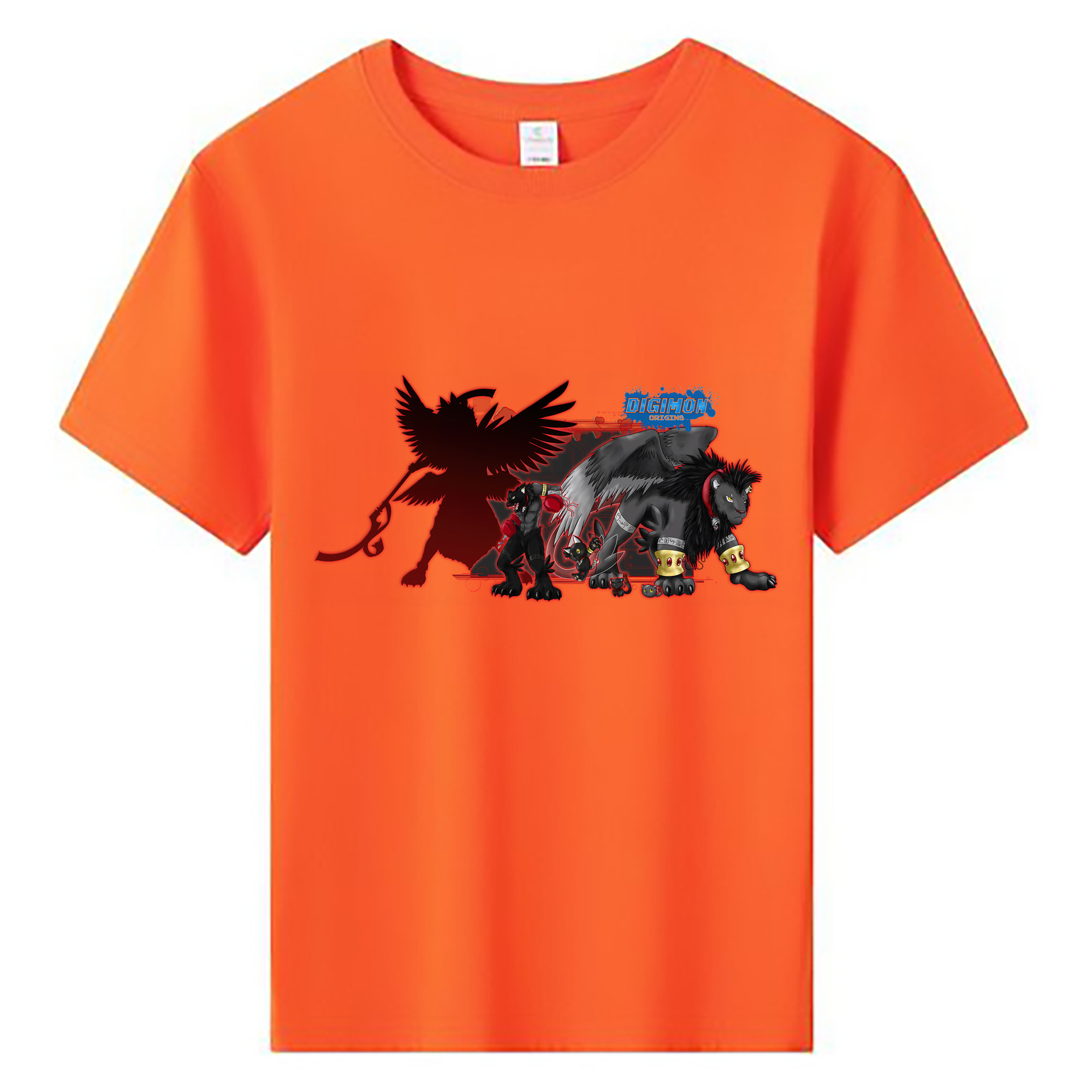 （画像用） Digimon デジタルモンスター/デジモン 綿100％キッズTシャツ（フロントプリント）