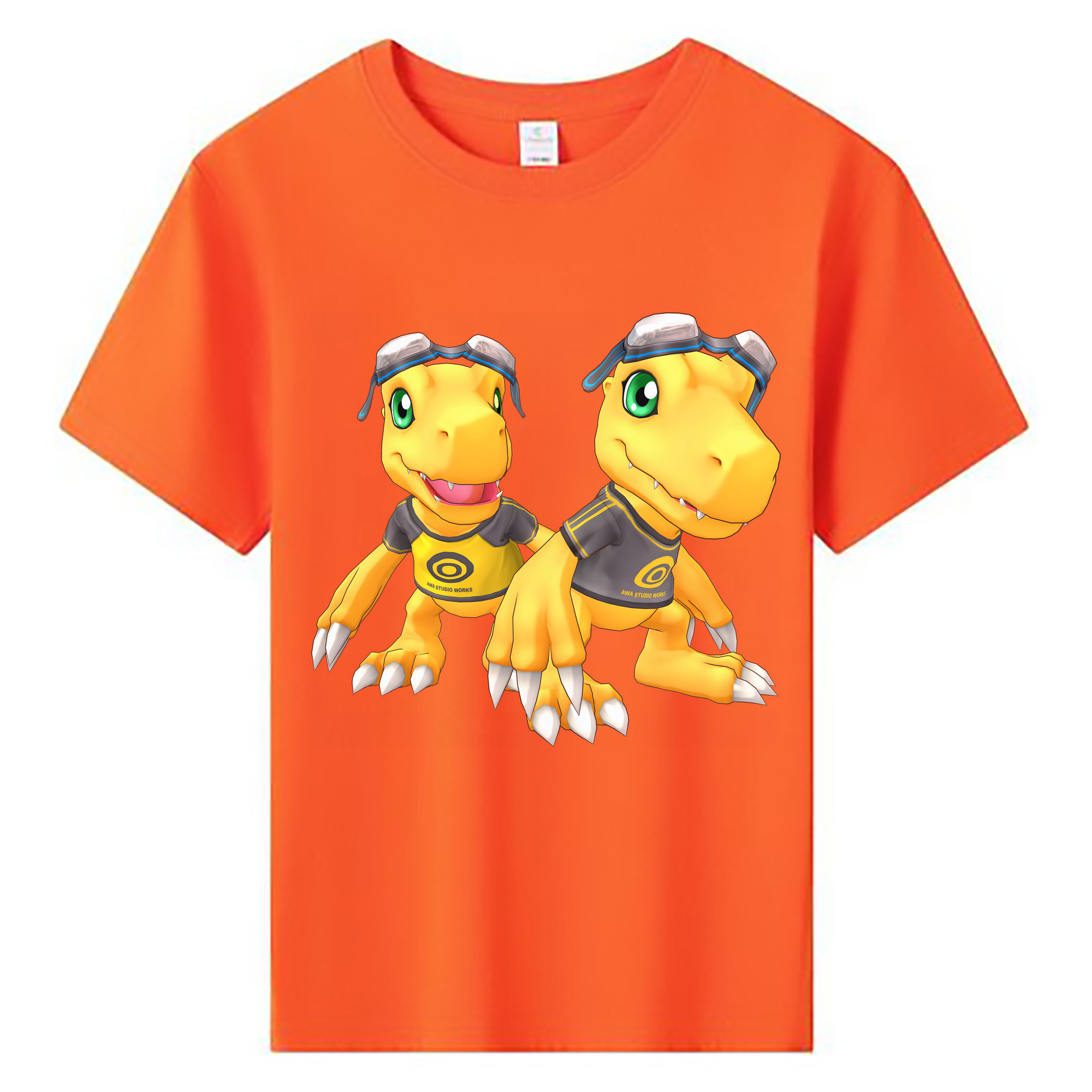 （画像用） Digimon デジタルモンスター/デジモン 綿100％キッズTシャツ（フロントプリント）