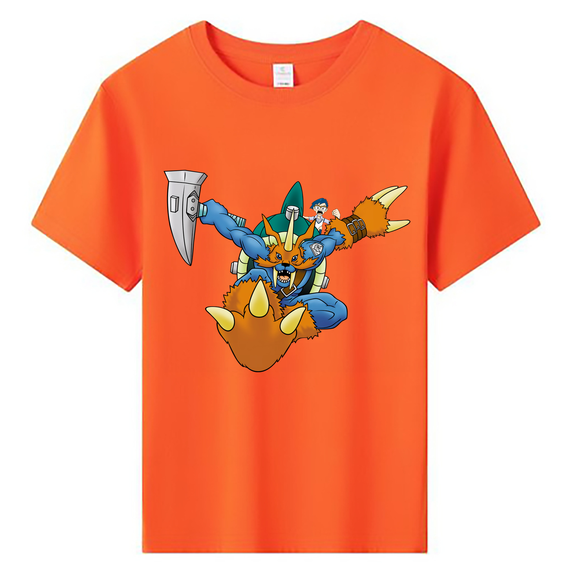 （画像用） Digimon デジタルモンスター/デジモン 綿100％キッズTシャツ（フロントプリント）