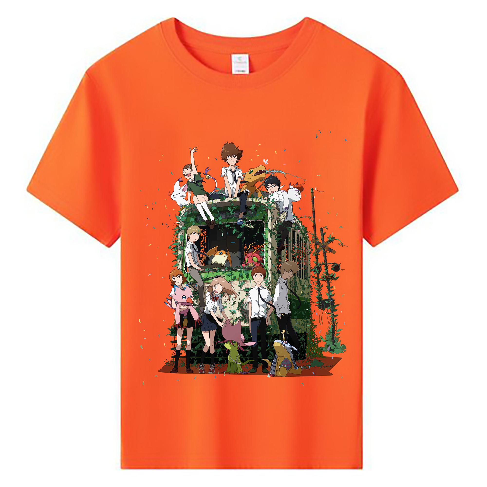 （画像用） Digimon デジタルモンスター/デジモン 綿100％キッズTシャツ（フロントプリント）