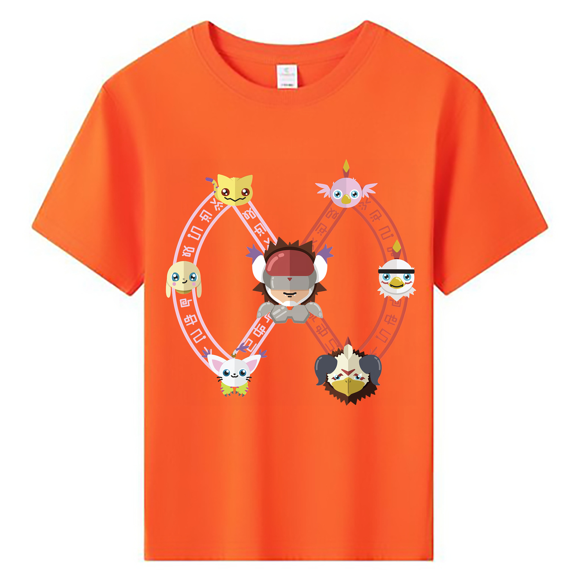 （画像用） Digimon デジタルモンスター/デジモン 綿100％キッズTシャツ（フロントプリント）