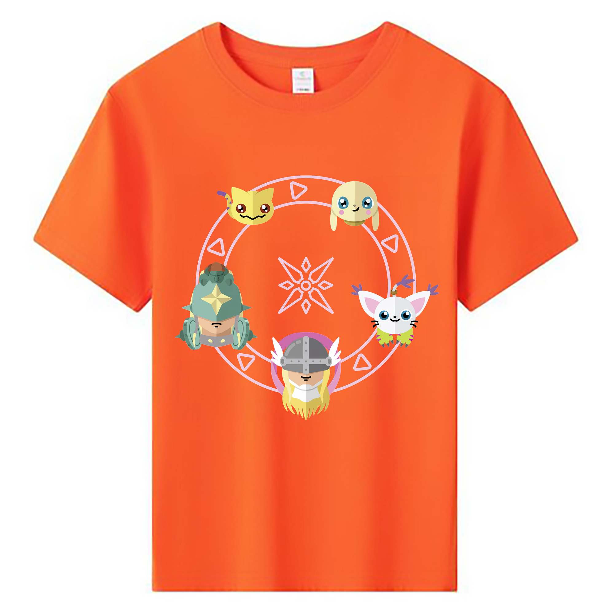 （画像用） Digimon デジタルモンスター/デジモン 綿100％キッズTシャツ（フロントプリント）