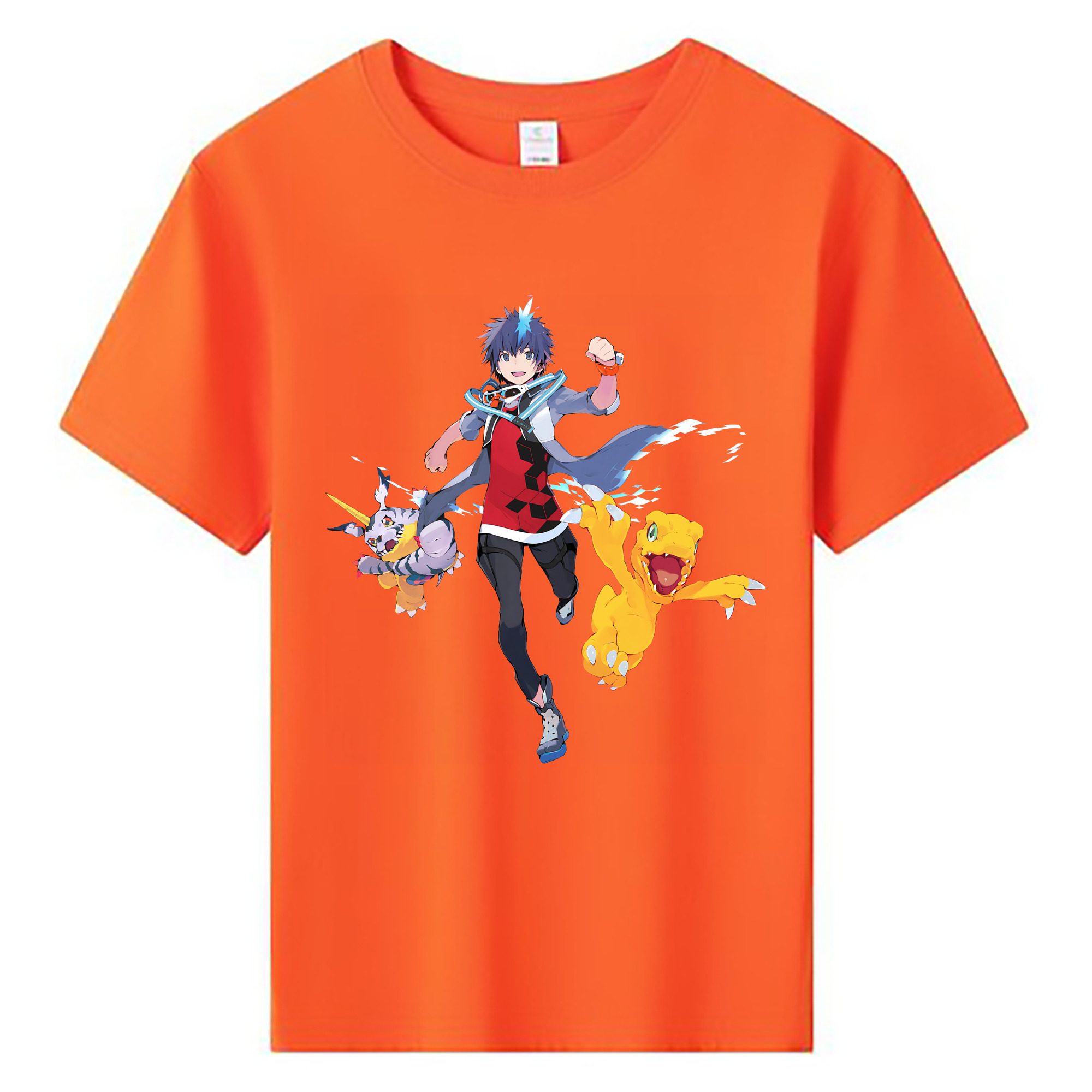 （画像用） Digimon デジタルモンスター/デジモン 綿100％キッズTシャツ（フロントプリント）