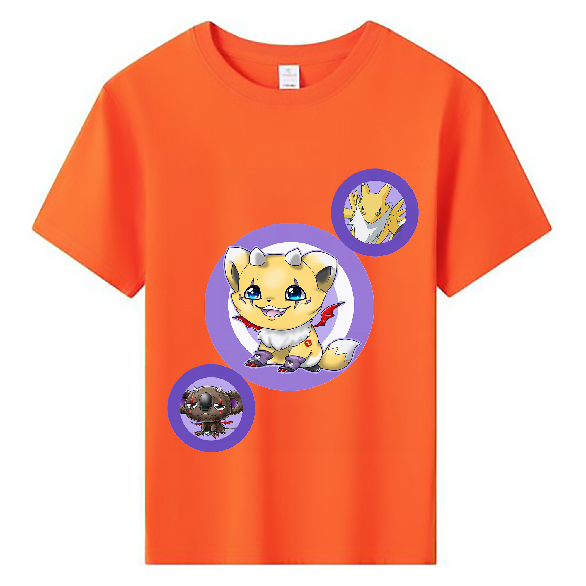 （画像用） Digimon デジタルモンスター/デジモン 綿100％キッズTシャツ（フロントプリント）