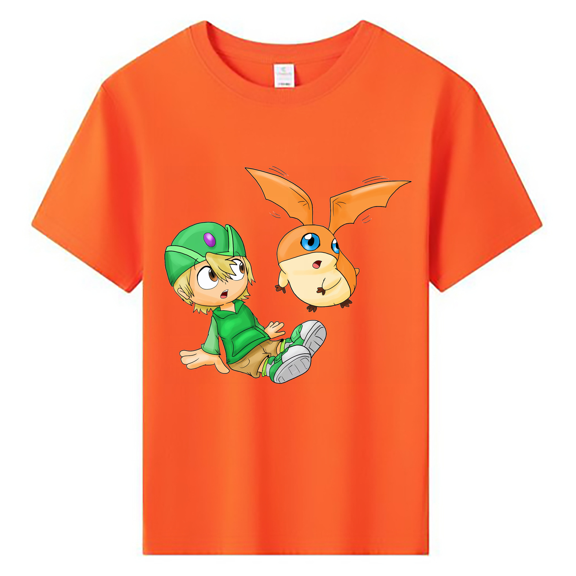 （画像用） Digimon デジタルモンスター/デジモン 綿100％キッズTシャツ（フロントプリント）