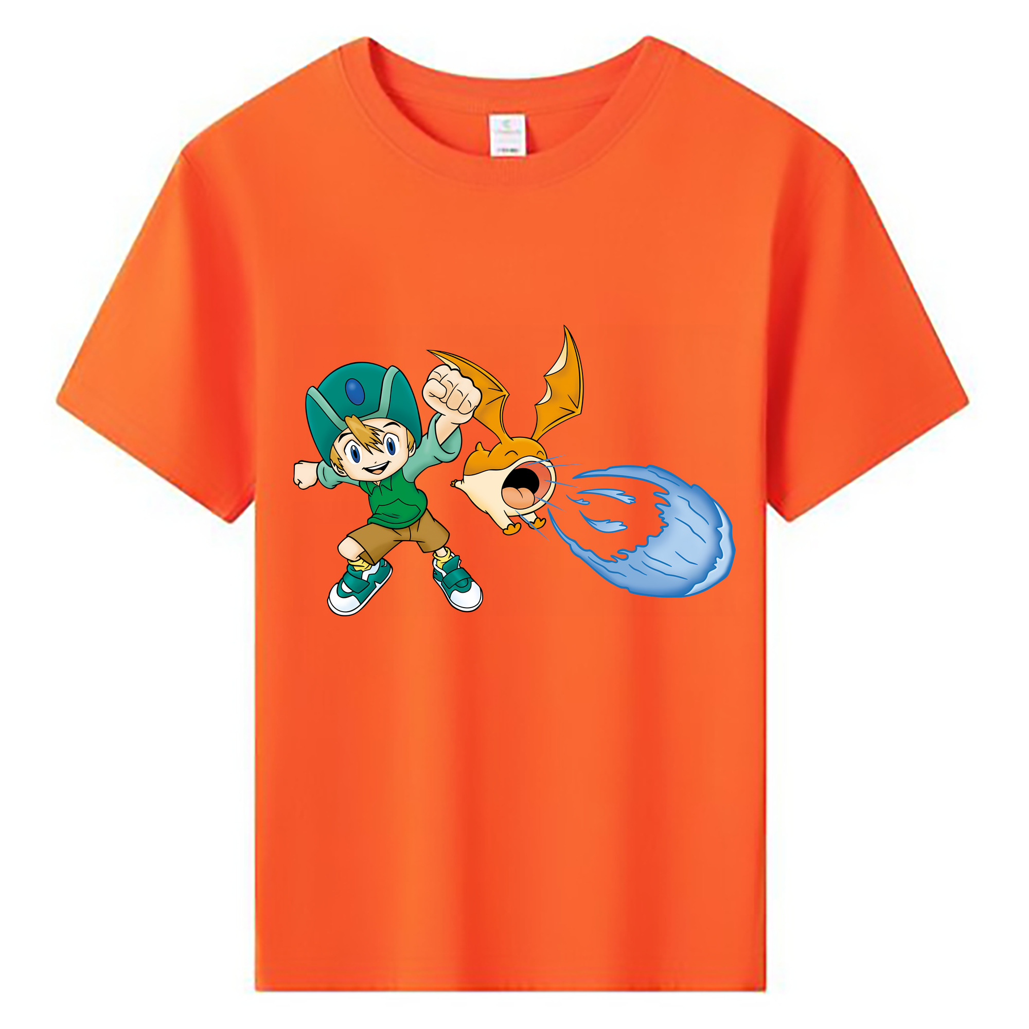 （画像用） Digimon デジタルモンスター/デジモン 綿100％キッズTシャツ（フロントプリント）