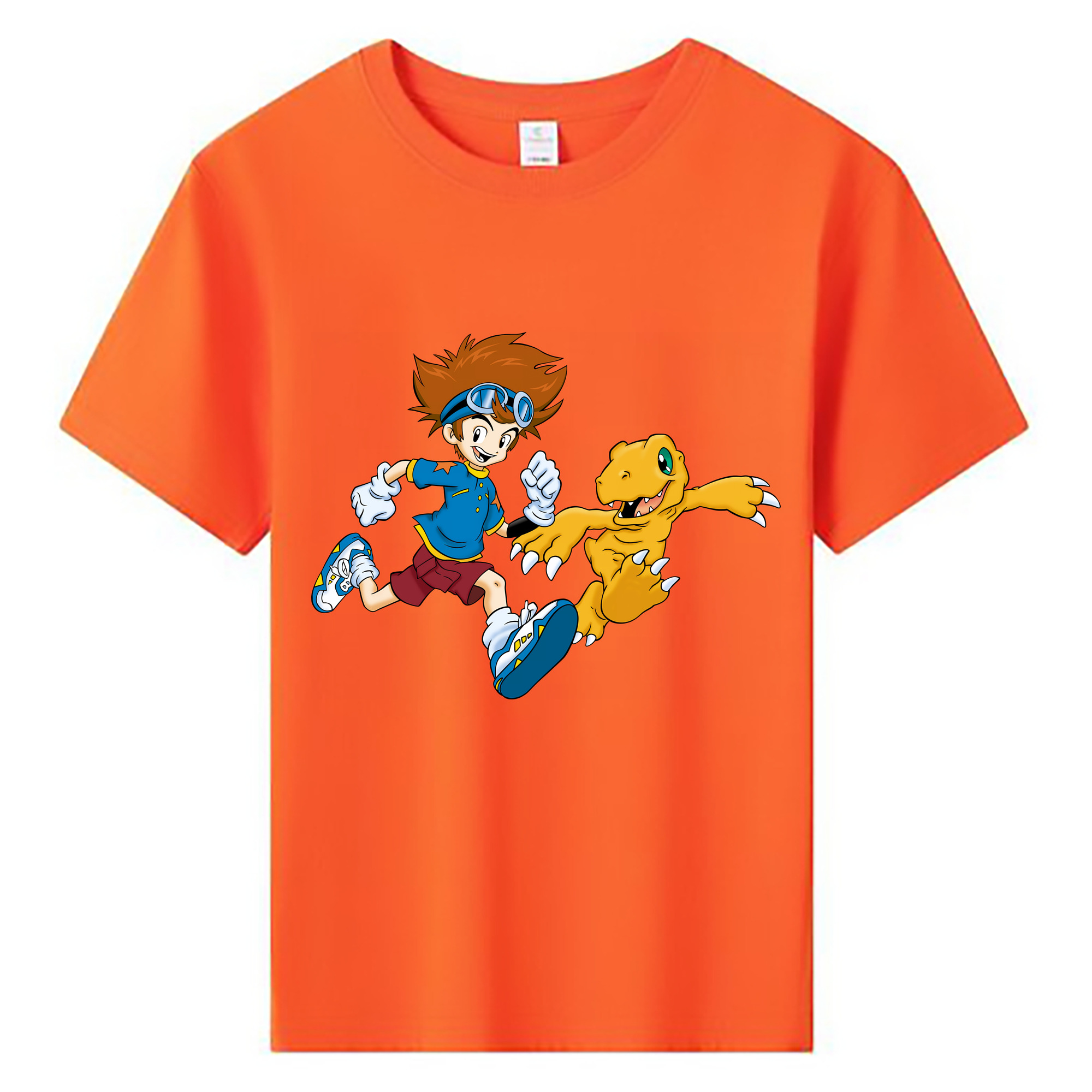 （画像用） Digimon デジタルモンスター/デジモン 綿100％キッズTシャツ（フロントプリント）