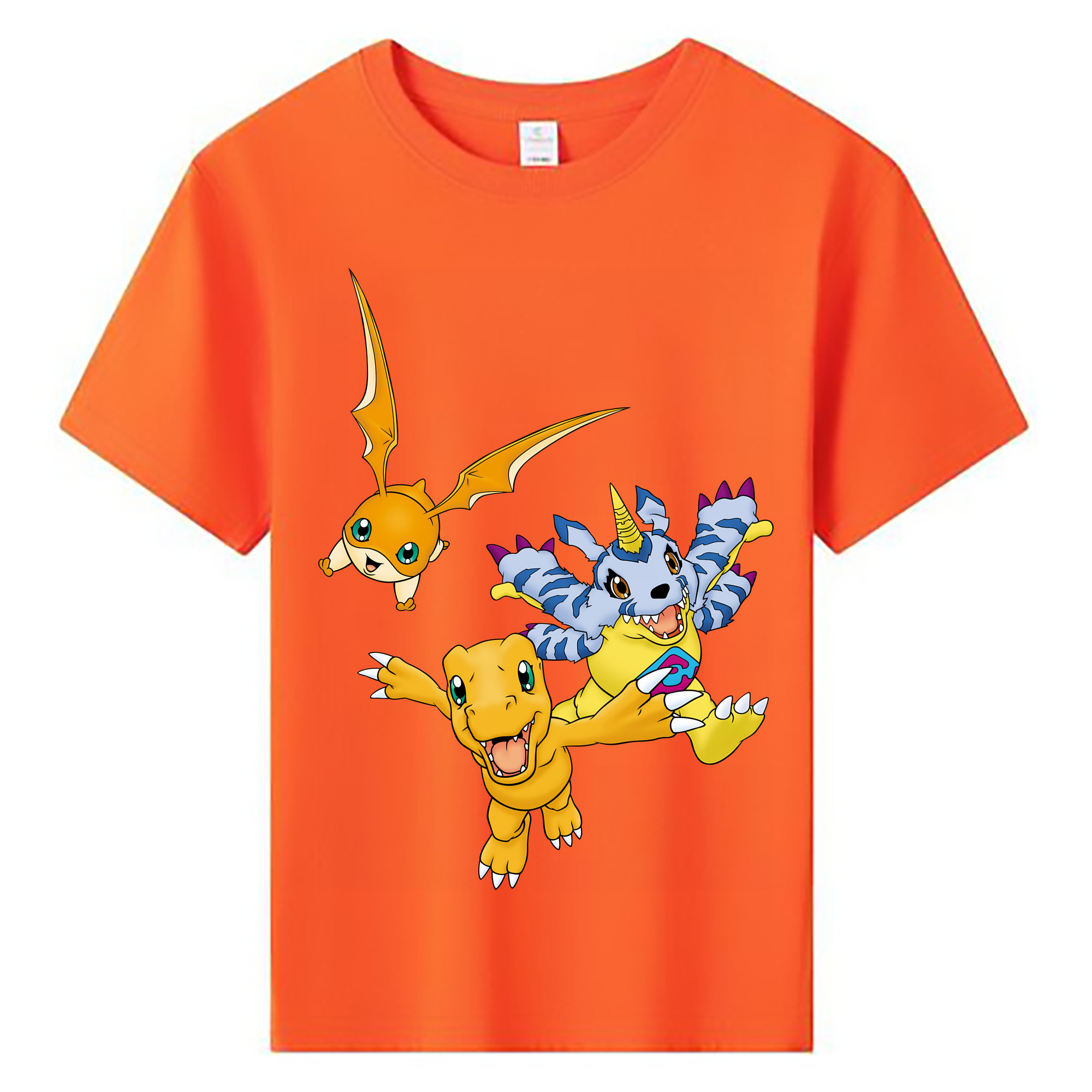 （画像用） Digimon デジタルモンスター/デジモン 綿100％キッズTシャツ（フロントプリント）