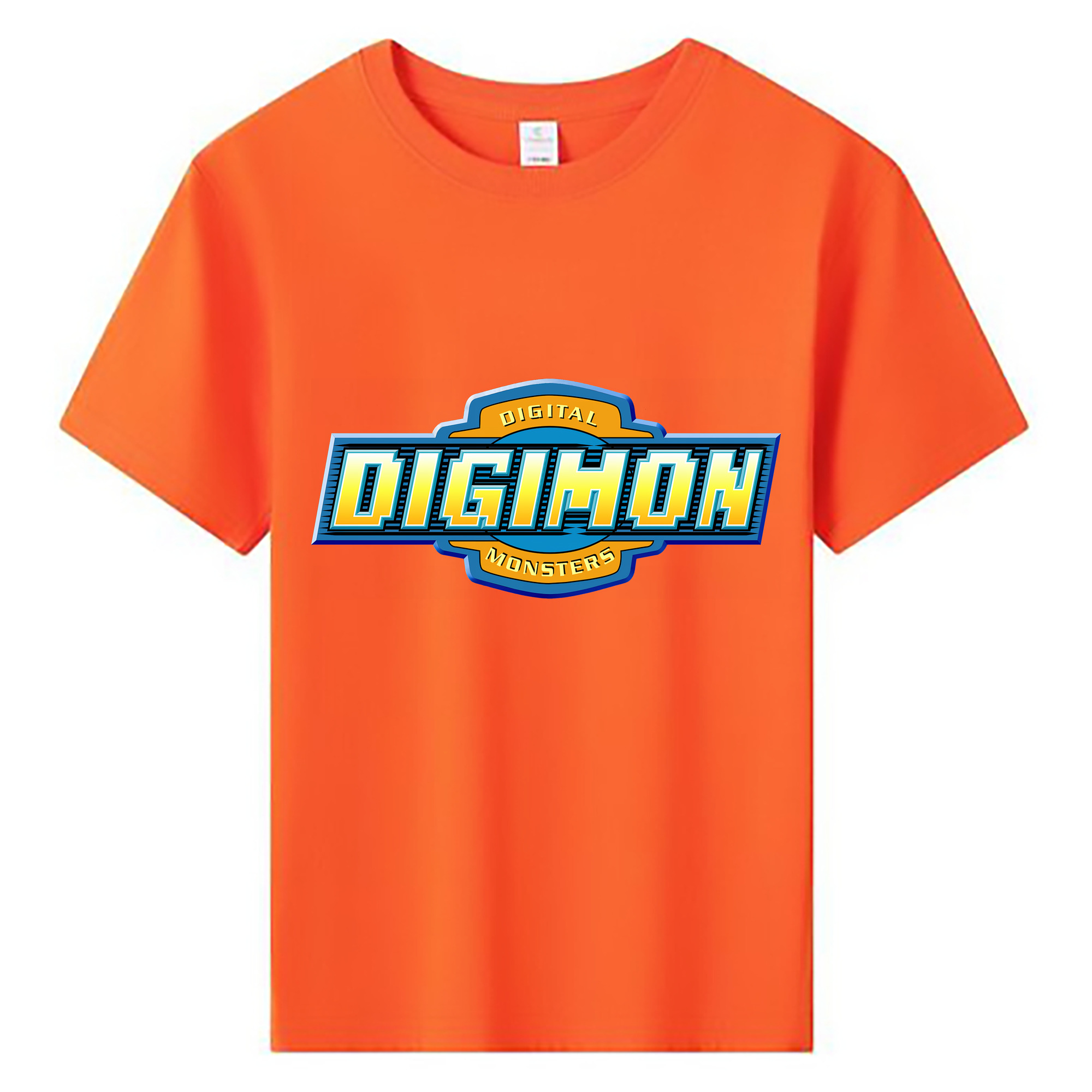 （画像用） Digimon デジタルモンスター/デジモン 綿100％キッズTシャツ（フロントプリント）