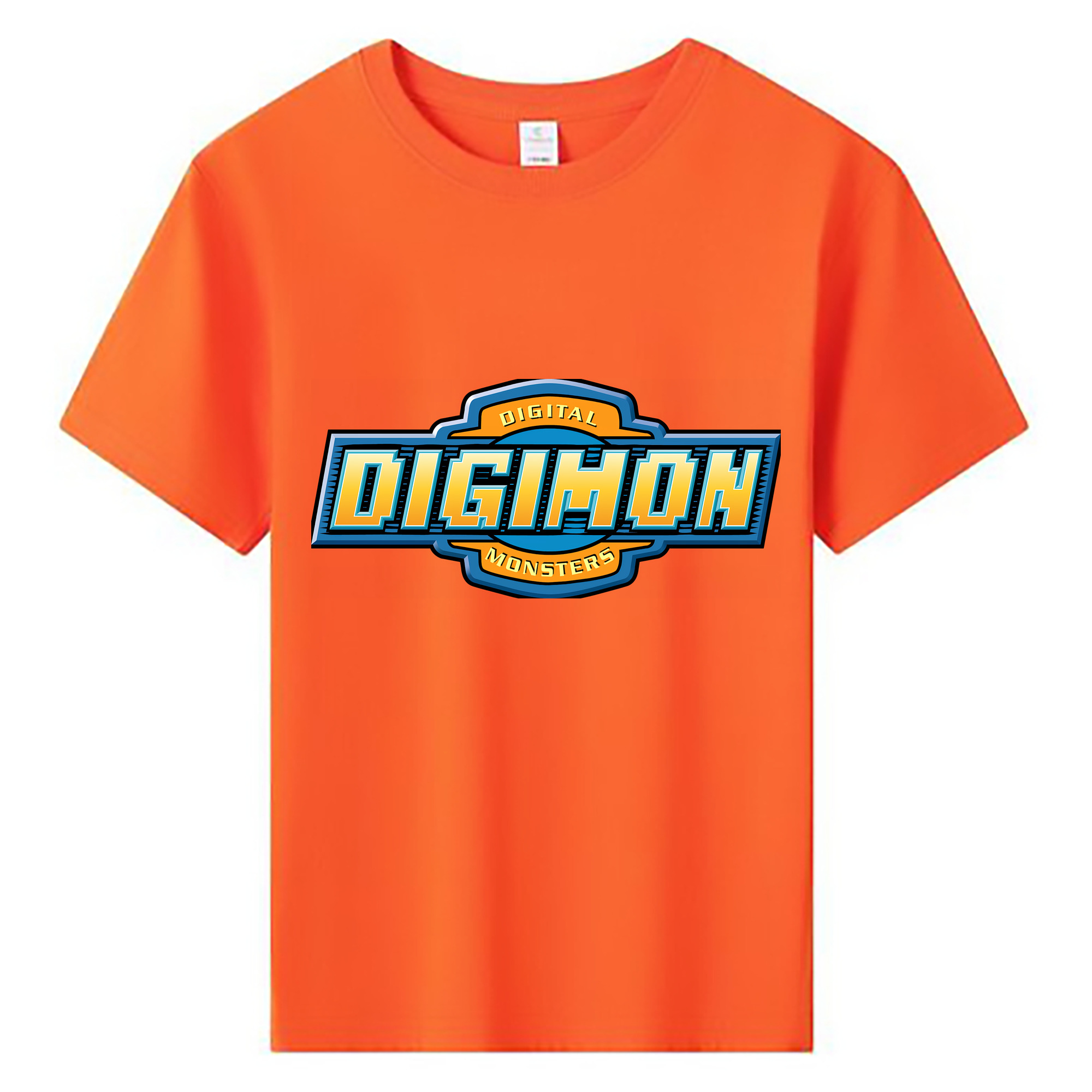 （画像用） Digimon デジタルモンスター/デジモン 綿100％キッズTシャツ（フロントプリント）