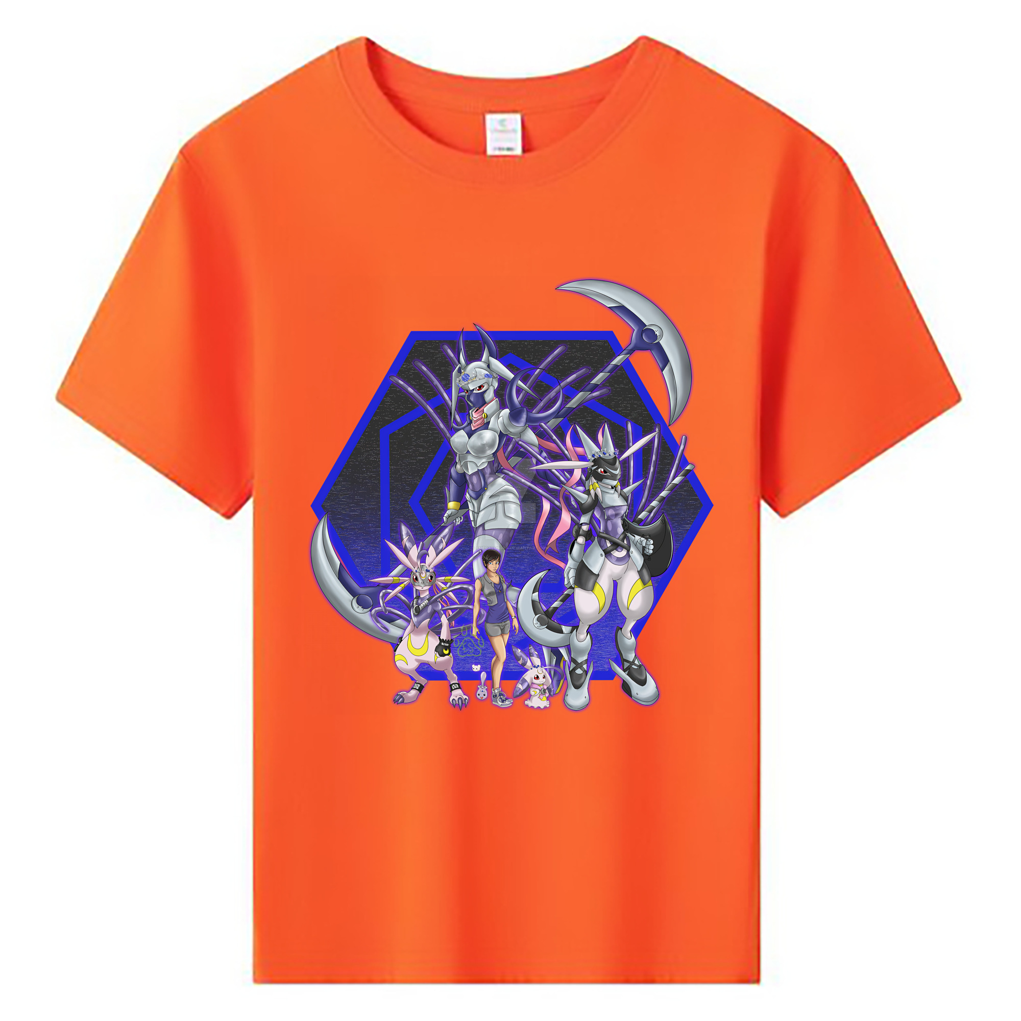 （画像用） Digimon デジタルモンスター/デジモン 綿100％キッズTシャツ（フロントプリント）