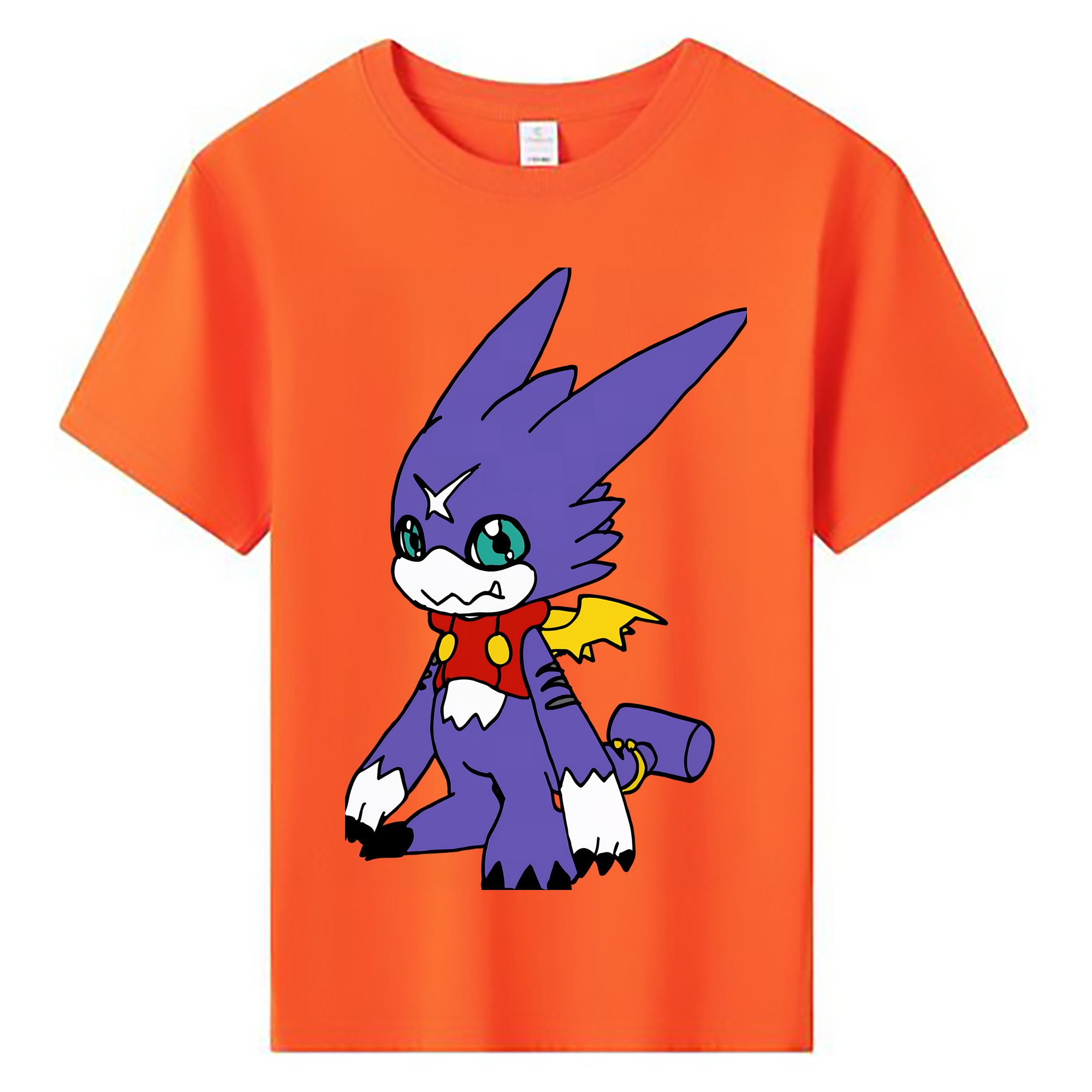 （画像用） Digimon デジタルモンスター/デジモン 綿100％キッズTシャツ（フロントプリント）