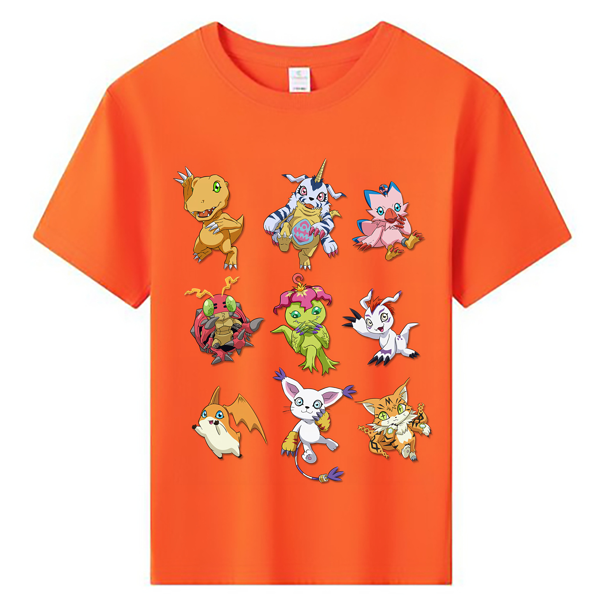 （画像用） Digimon デジタルモンスター/デジモン 綿100％キッズTシャツ（フロントプリント）