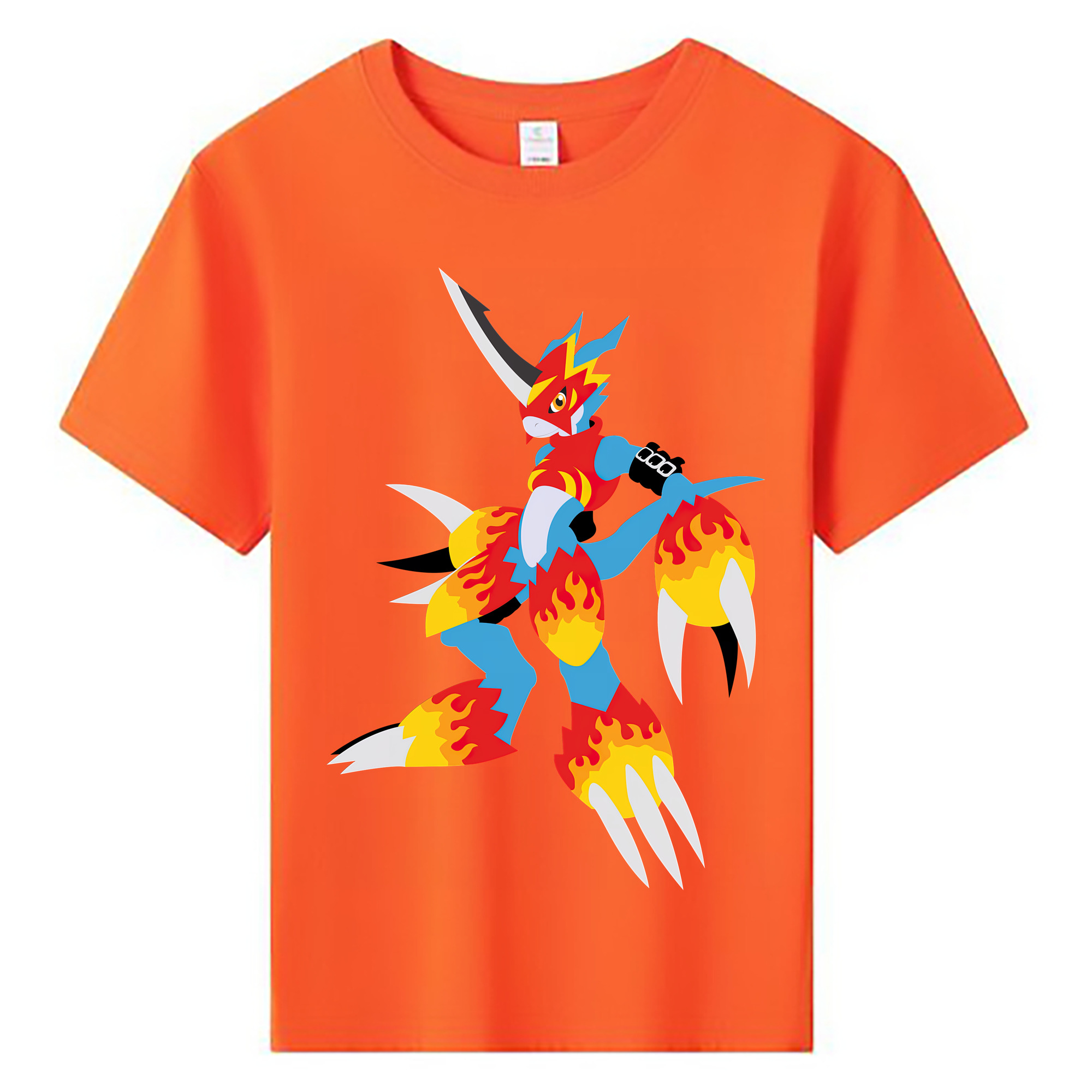 （画像用） Digimon デジタルモンスター/デジモン 綿100％キッズTシャツ（フロントプリント）