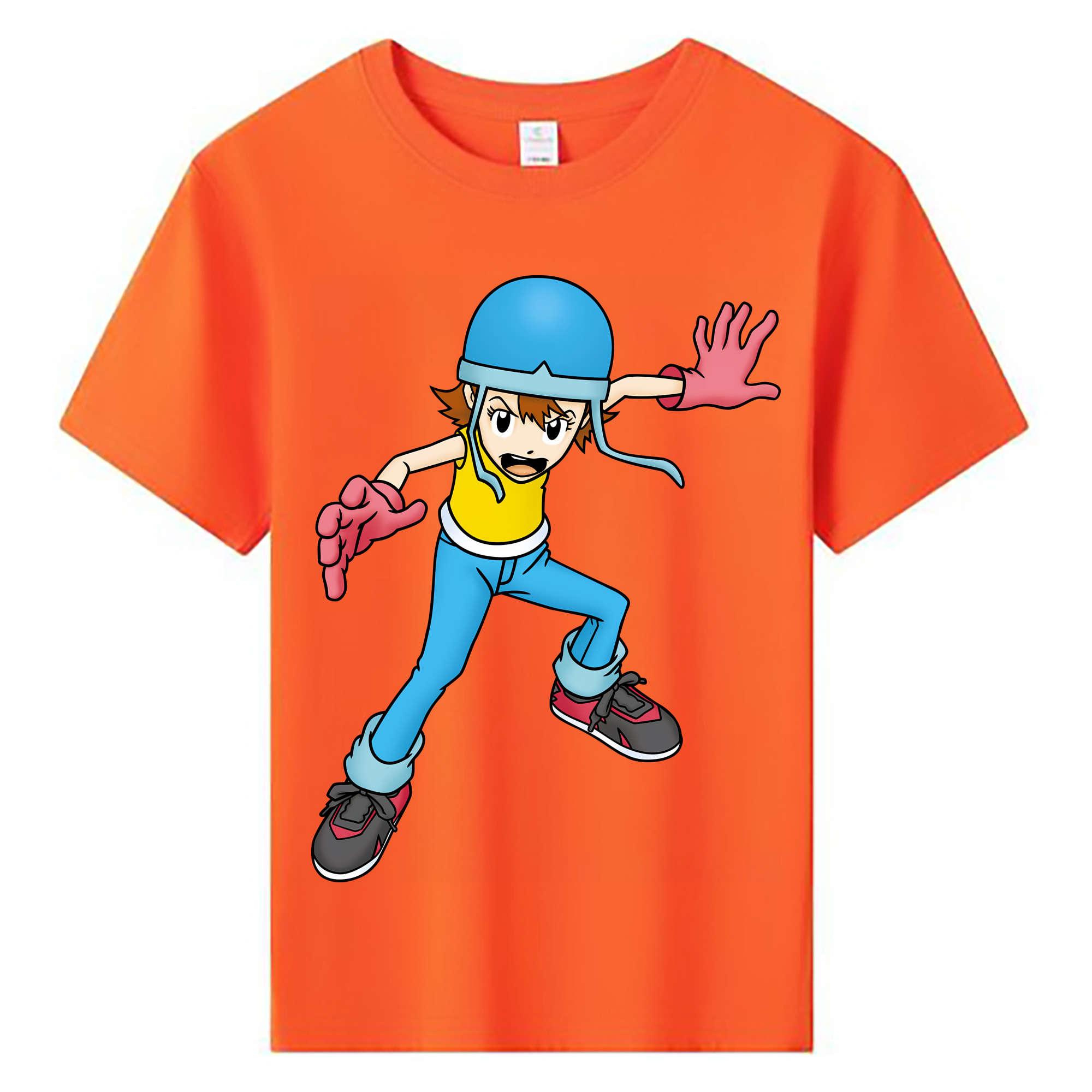 （画像用） Digimon デジタルモンスター/デジモン 綿100％キッズTシャツ（フロントプリント）