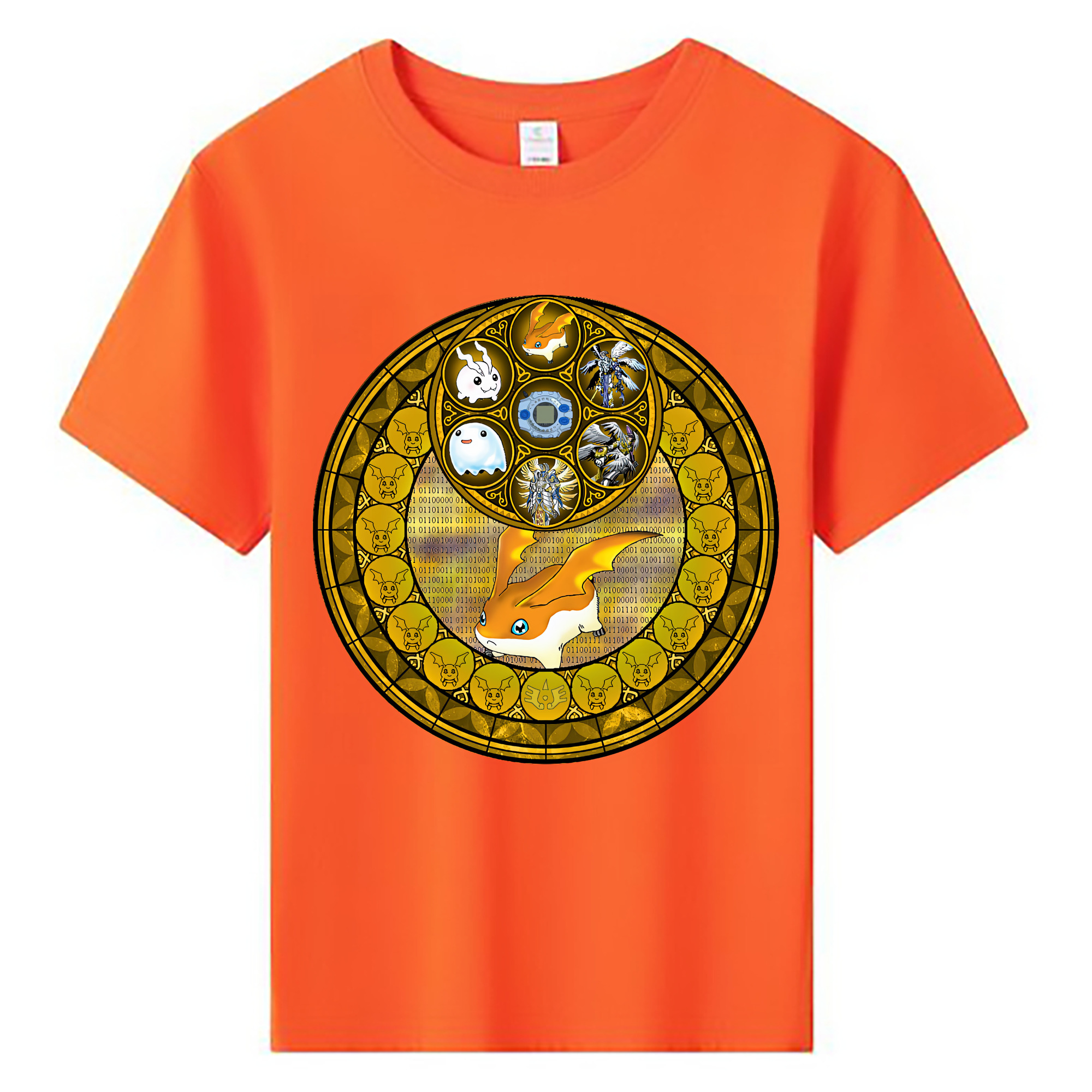 （画像用） Digimon デジタルモンスター/デジモン 綿100％キッズTシャツ（フロントプリント）