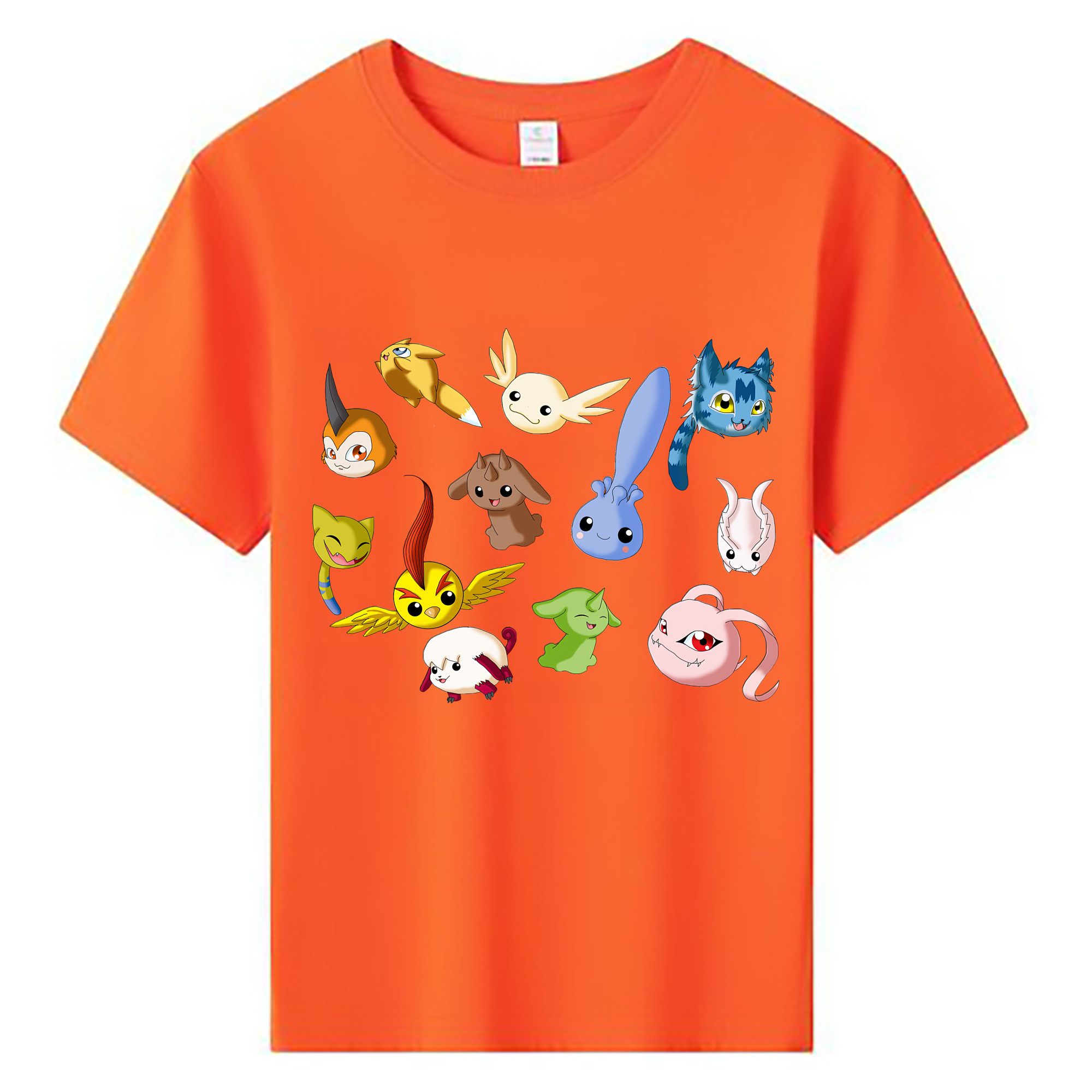（画像用） Digimon デジタルモンスター/デジモン 綿100％キッズTシャツ（フロントプリント）