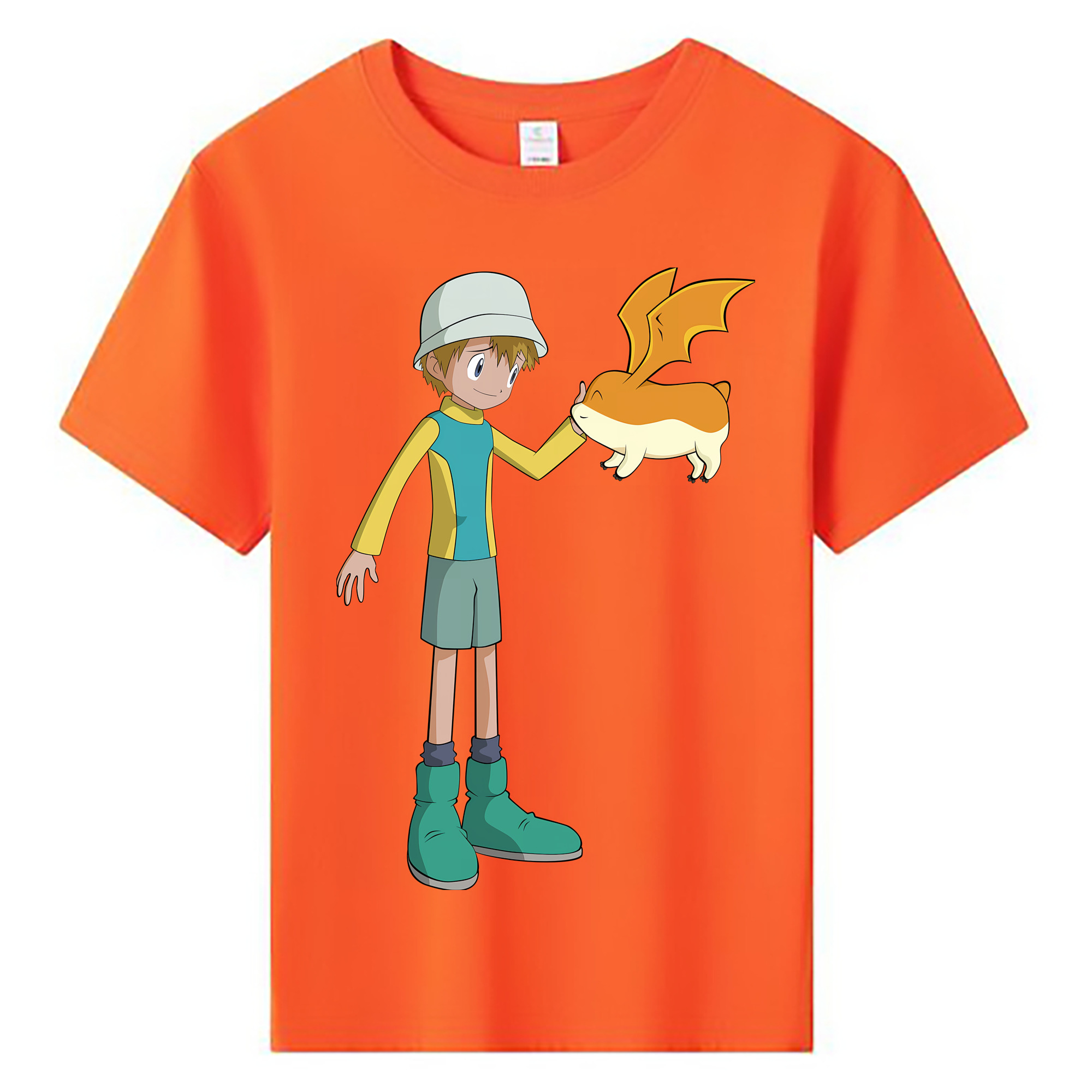 （画像用） Digimon デジタルモンスター/デジモン 綿100％キッズTシャツ（フロントプリント）