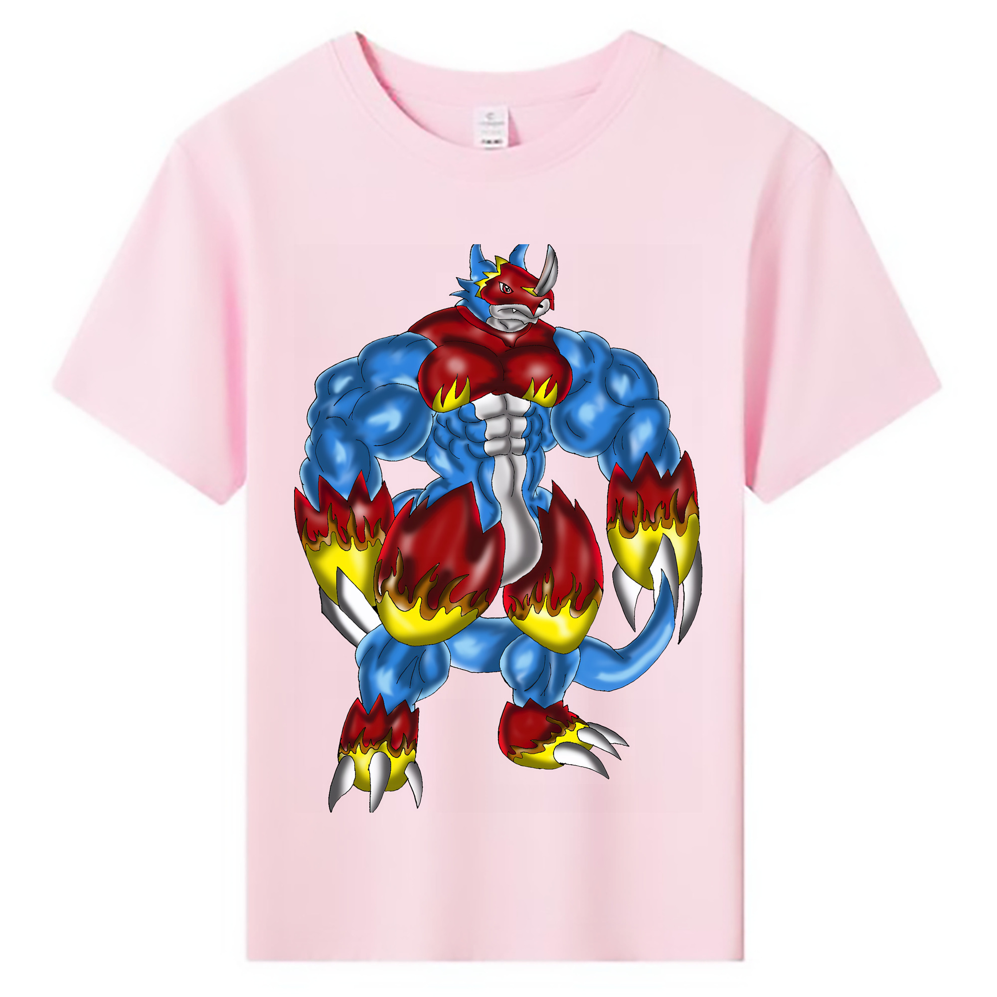 （画像用） Digimon デジタルモンスター/デジモン 綿100％キッズTシャツ（フロントプリント）