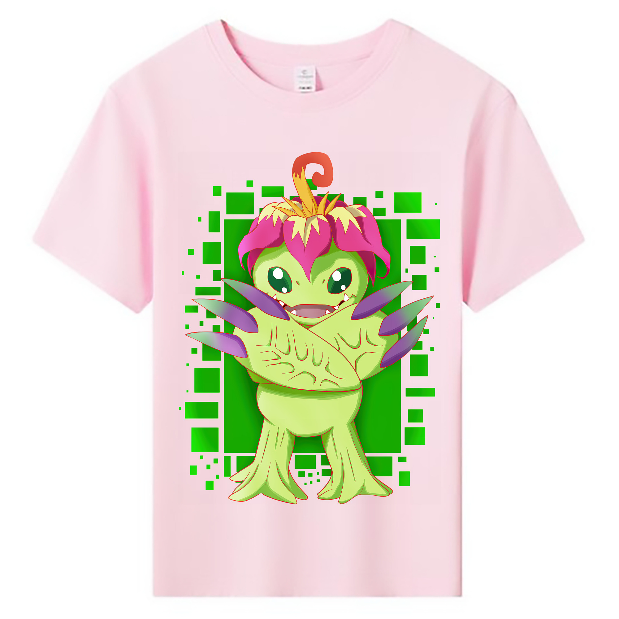 （画像用） Digimon デジタルモンスター/デジモン 綿100％キッズTシャツ（フロントプリント）