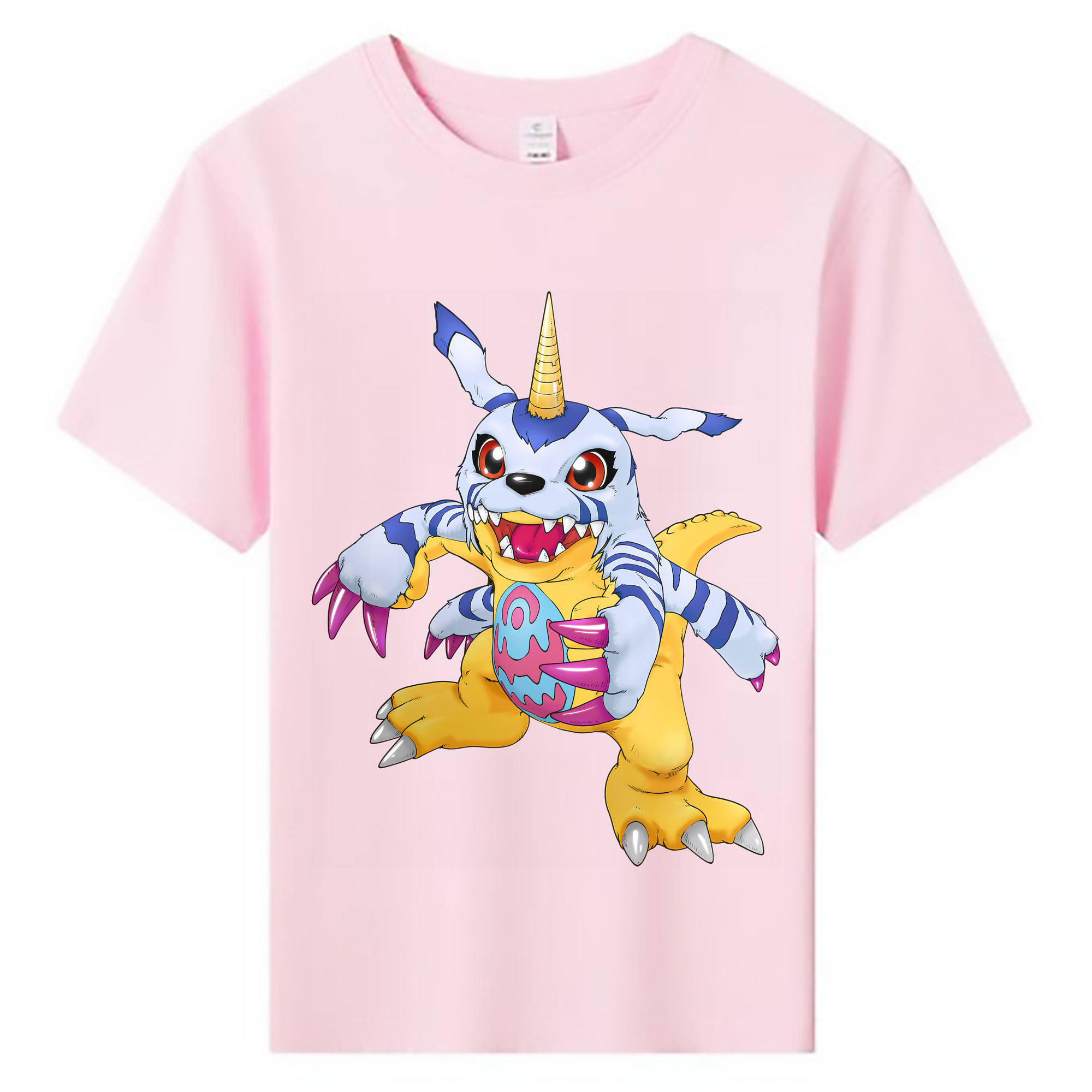 （画像用） Digimon デジタルモンスター/デジモン 綿100％キッズTシャツ（フロントプリント）