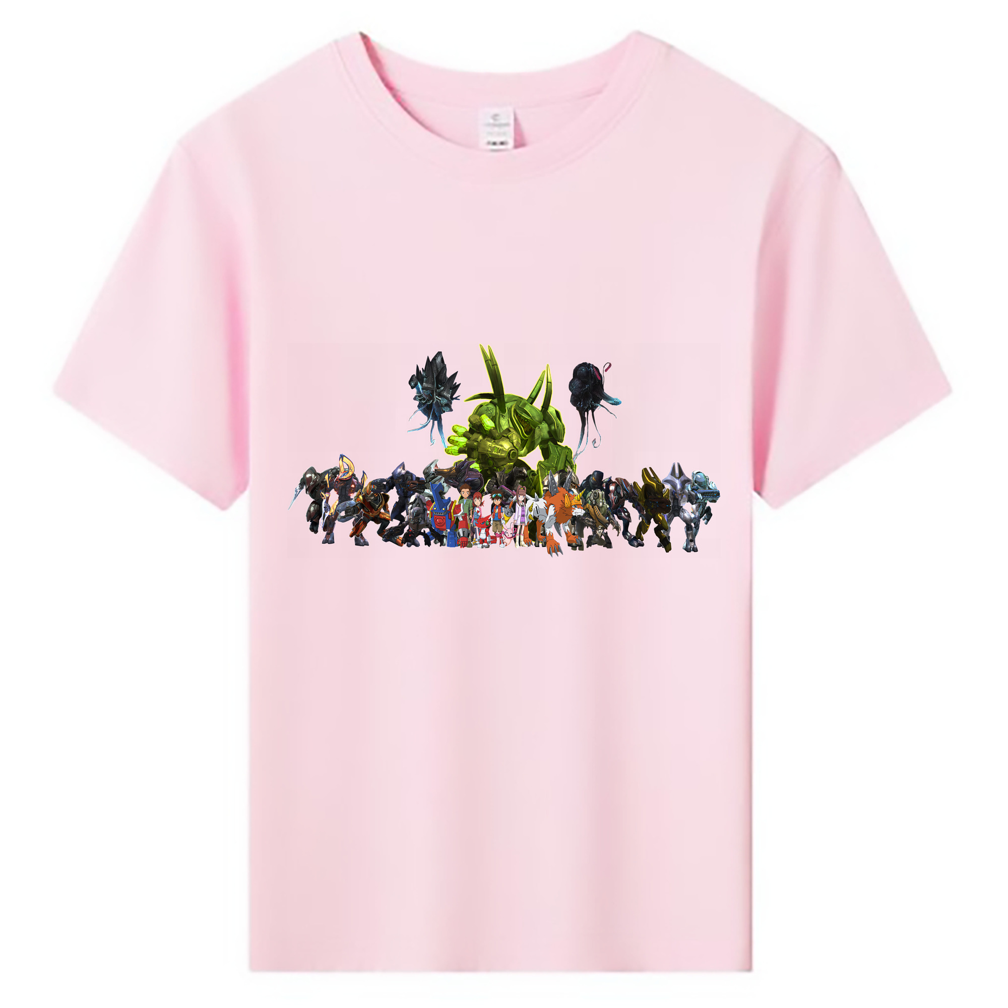 （画像用） Digimon デジタルモンスター/デジモン 綿100％キッズTシャツ（フロントプリント）
